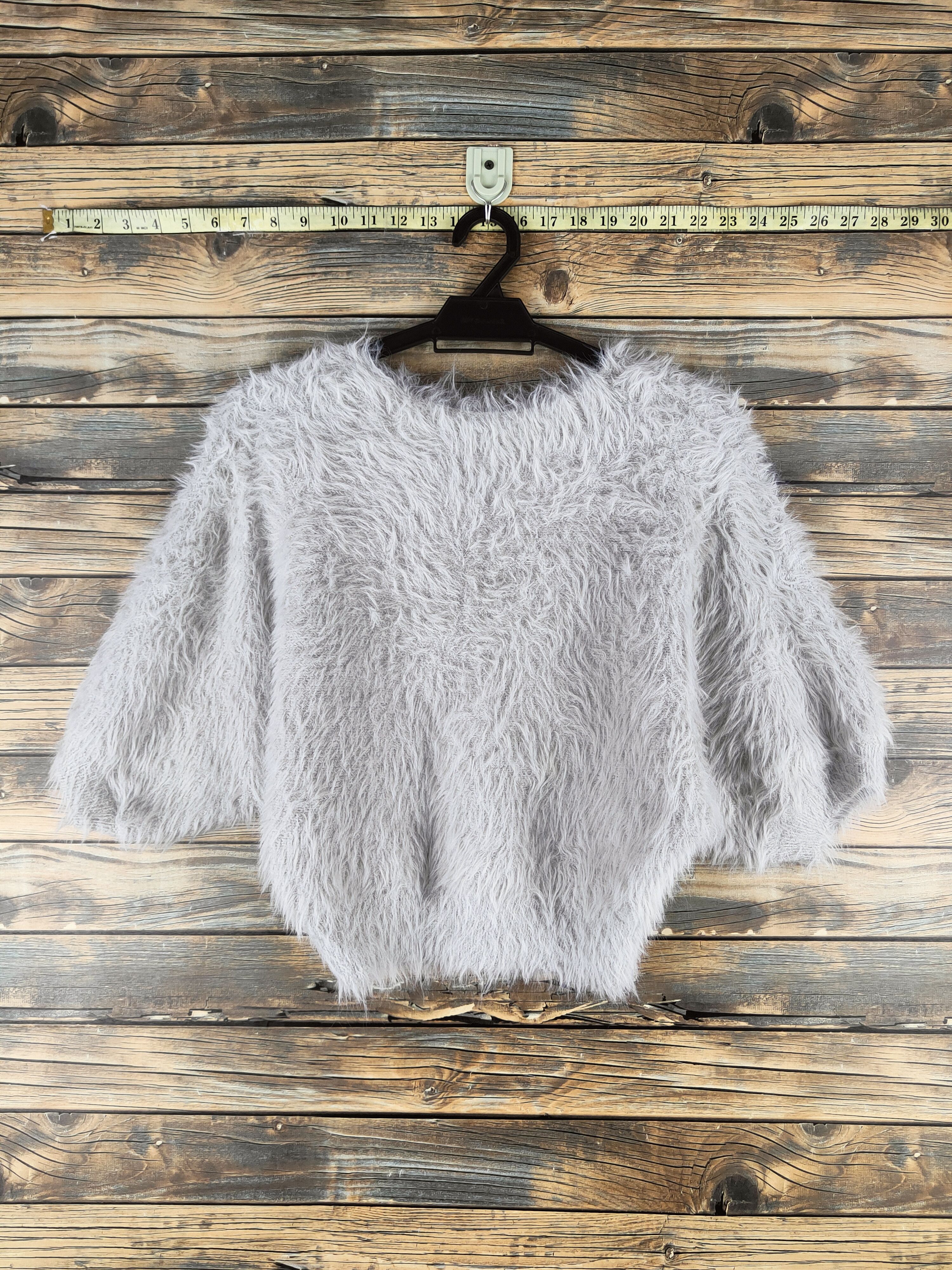 Japanese Brand DL r.p.s Gray Fur Mohair Knitwear #46-460 Size M / US 6-8 / IT 42-44 - 1 Thumbnail