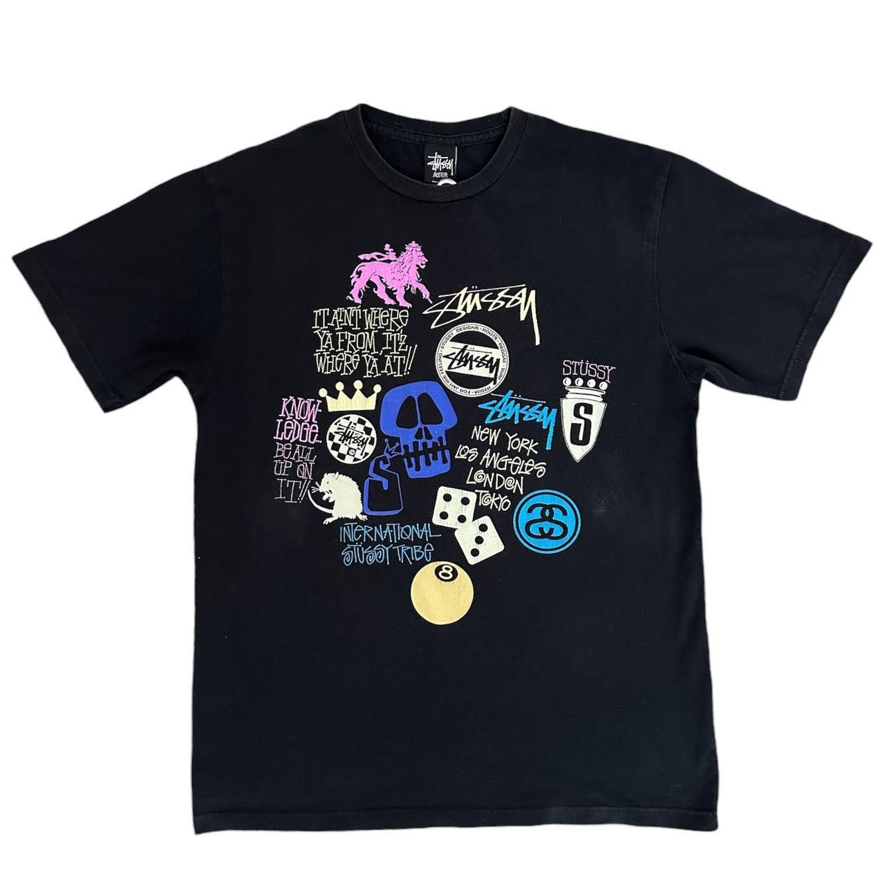 Stussy × Vintage Stussy “It ain’t where ya from, it’z where ya at!” Size US M / EU 48-50 / 2 - 1 Thumbnail