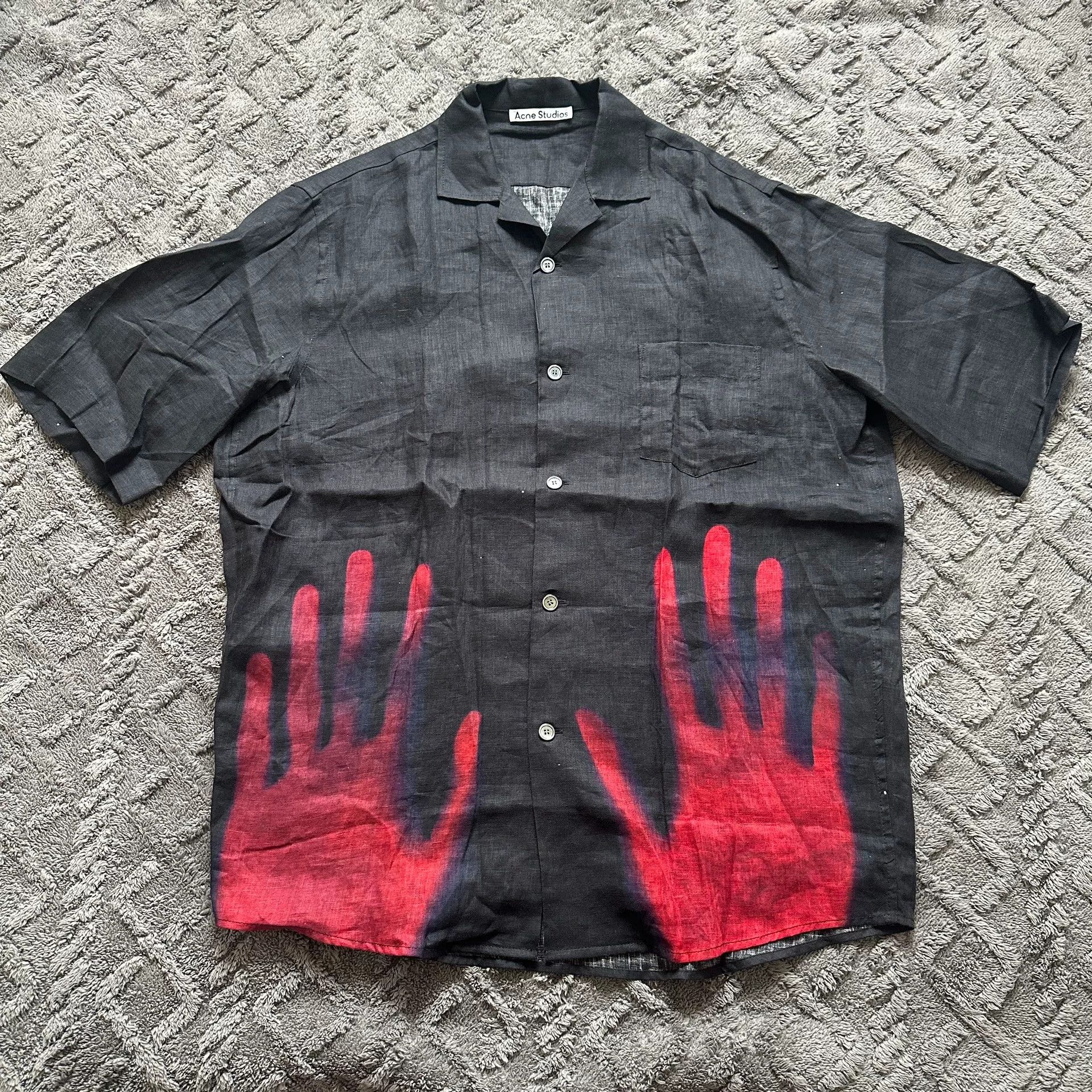 Acne Studios Acne Studios Short Sleeve Shirt Size US S / EU 44-46 / 1 - 1 Thumbnail