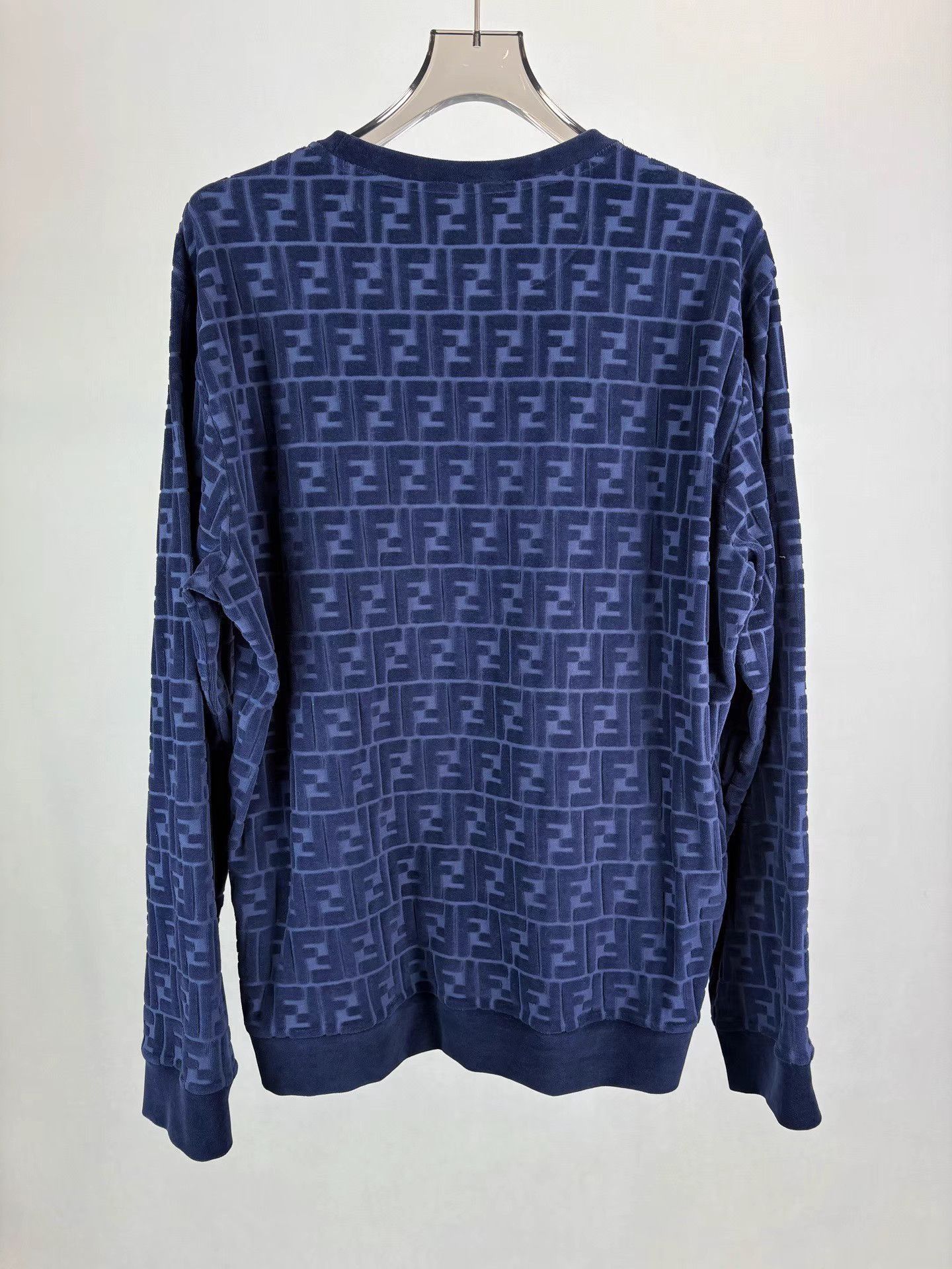 Fendi Blue Patterned Long Sleeve Sweatshirt Size US L / EU 52-54 / 3 - 2 Thumbnail