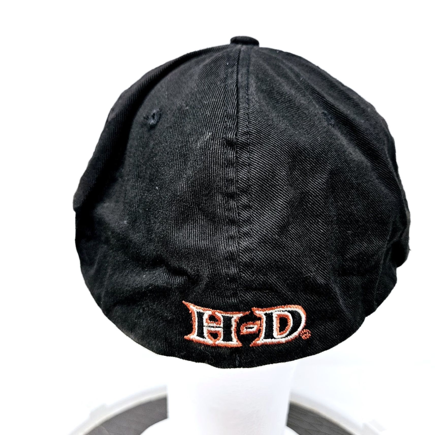 Harley Davidson VINTAGE Harley-Davidson Black L/XL Fitted Hat Baseball Cap Men Motorcycle USA Size ONE SIZE - 4 Thumbnail