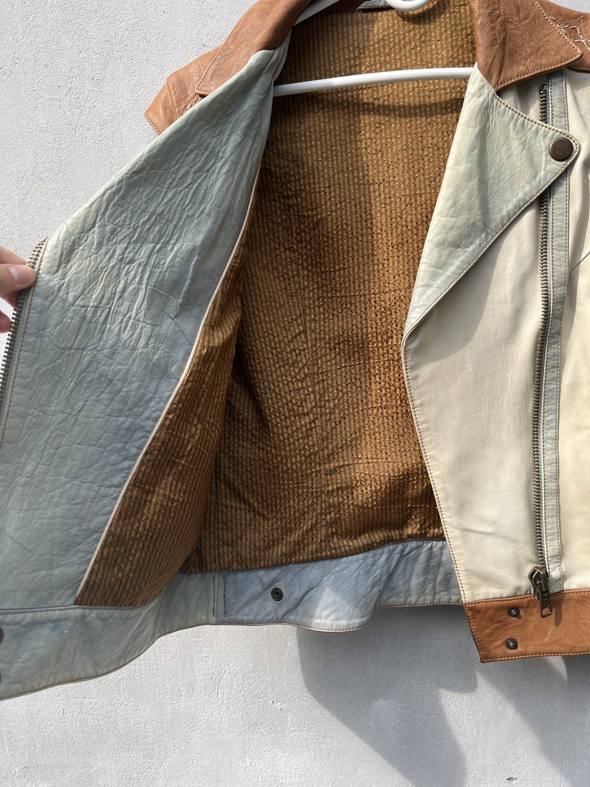Leather Vintage Suede Skin Vest Real Leather JSB Y2K 90s Moto Japan Size M / US 6-8 / IT 42-44 - 6 Thumbnail