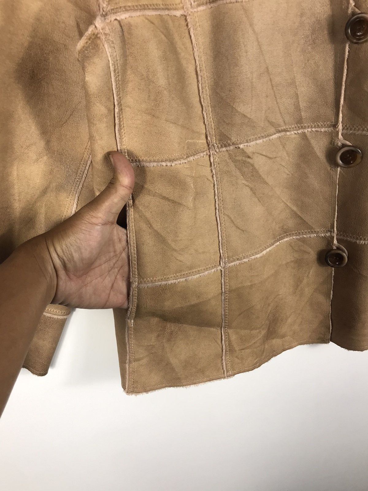 Japanese Brand ⚡️Vintage Frohlich Suede Leather Button Jacket Size M / US 6-8 / IT 42-44 - 6 Thumbnail