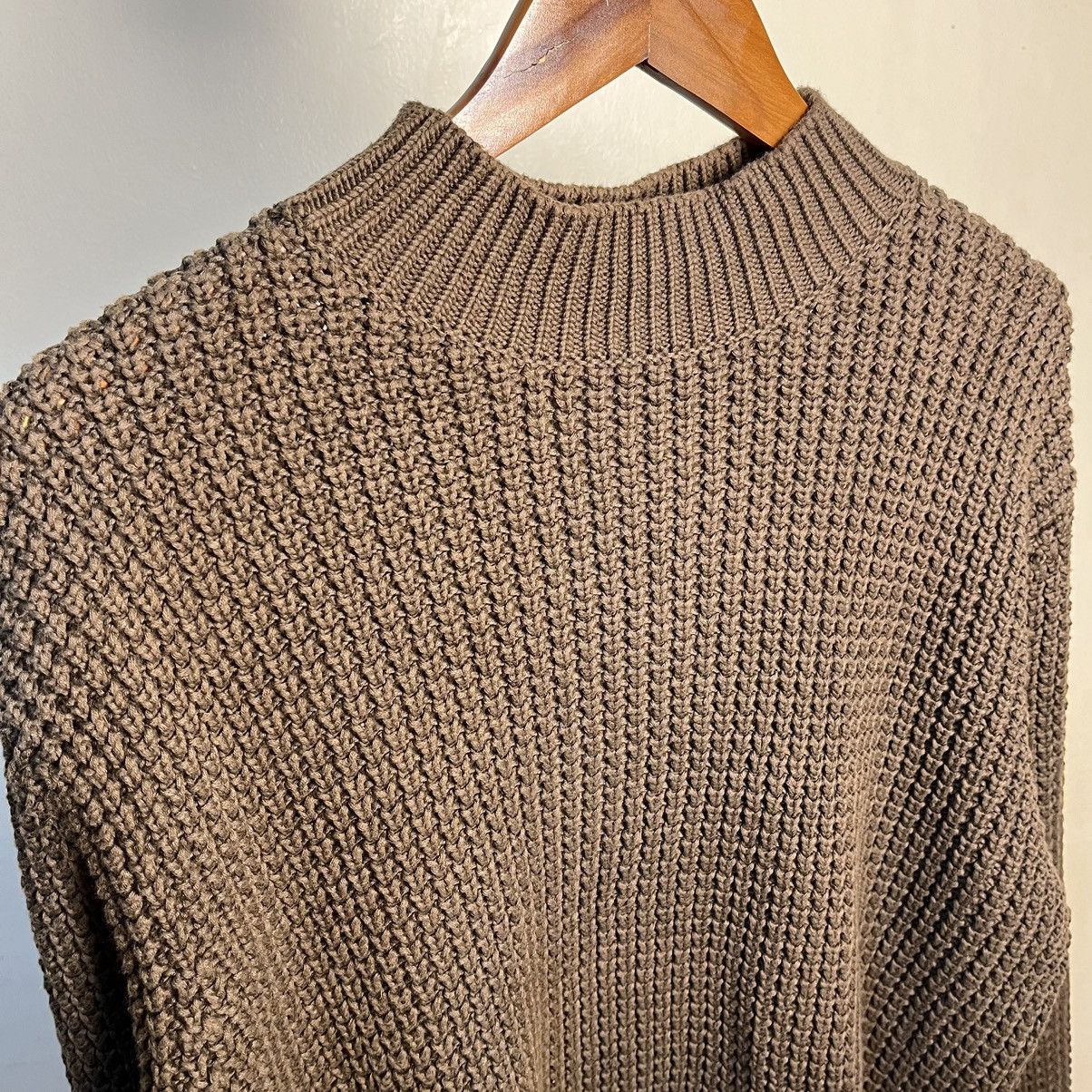 Aime Leon Dore Aime Leon Dore Mock Neck Choco Brown Knitted Sweater Size US M / EU 48-50 / 2 - 4 Thumbnail