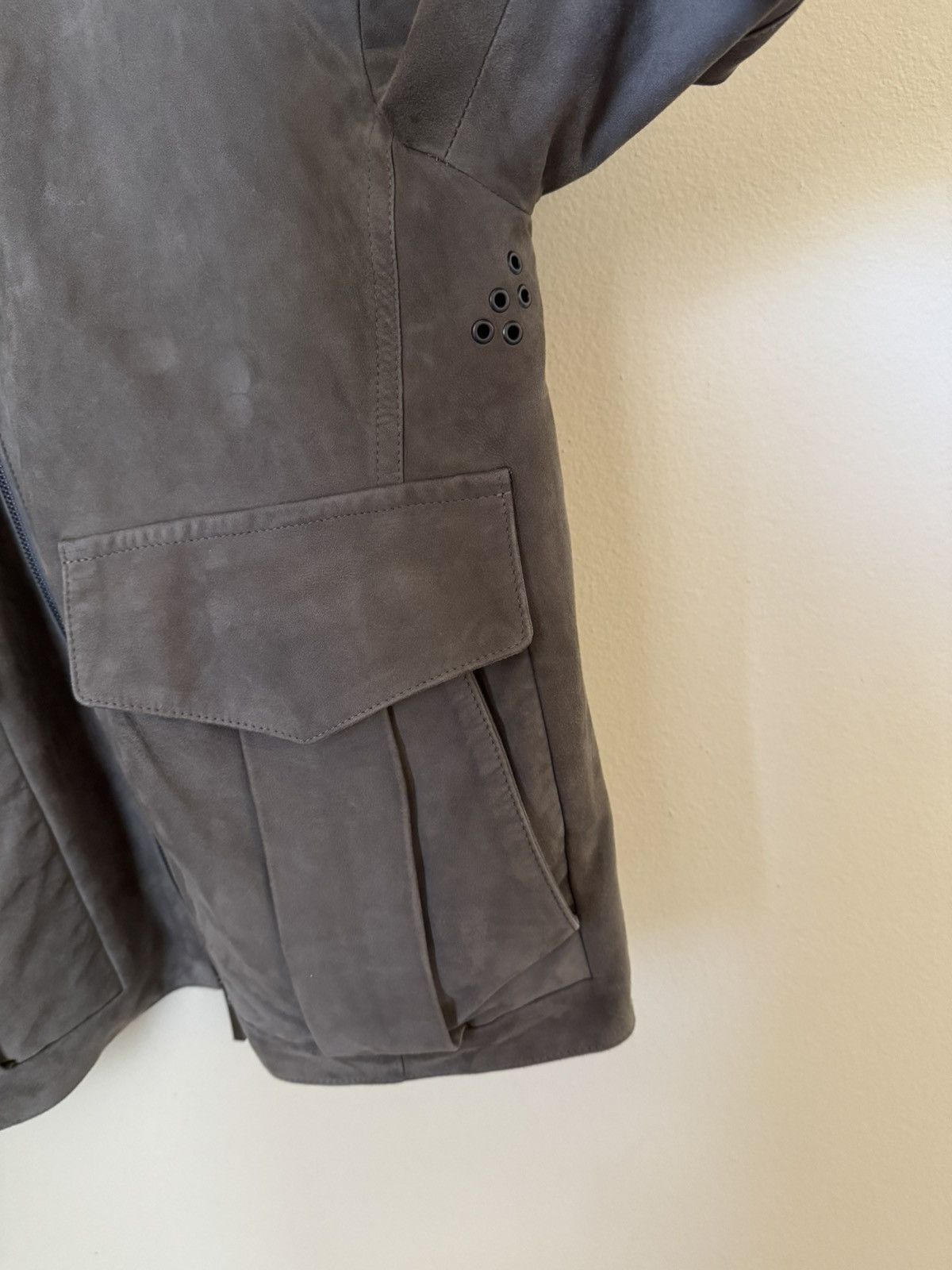 Stoffa Stoffa Flight Jacket Taupe Lamb Suede 48 Size US M / EU 48-50 / 2 - 9 Thumbnail