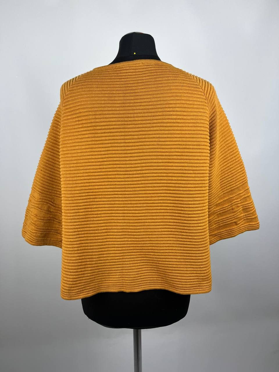 Cop Copine COP COPINE Yellow Asymmetric Cardigan Ribbed Knit Sodalite Size M / US 6-8 / IT 42-44 - 4 Thumbnail