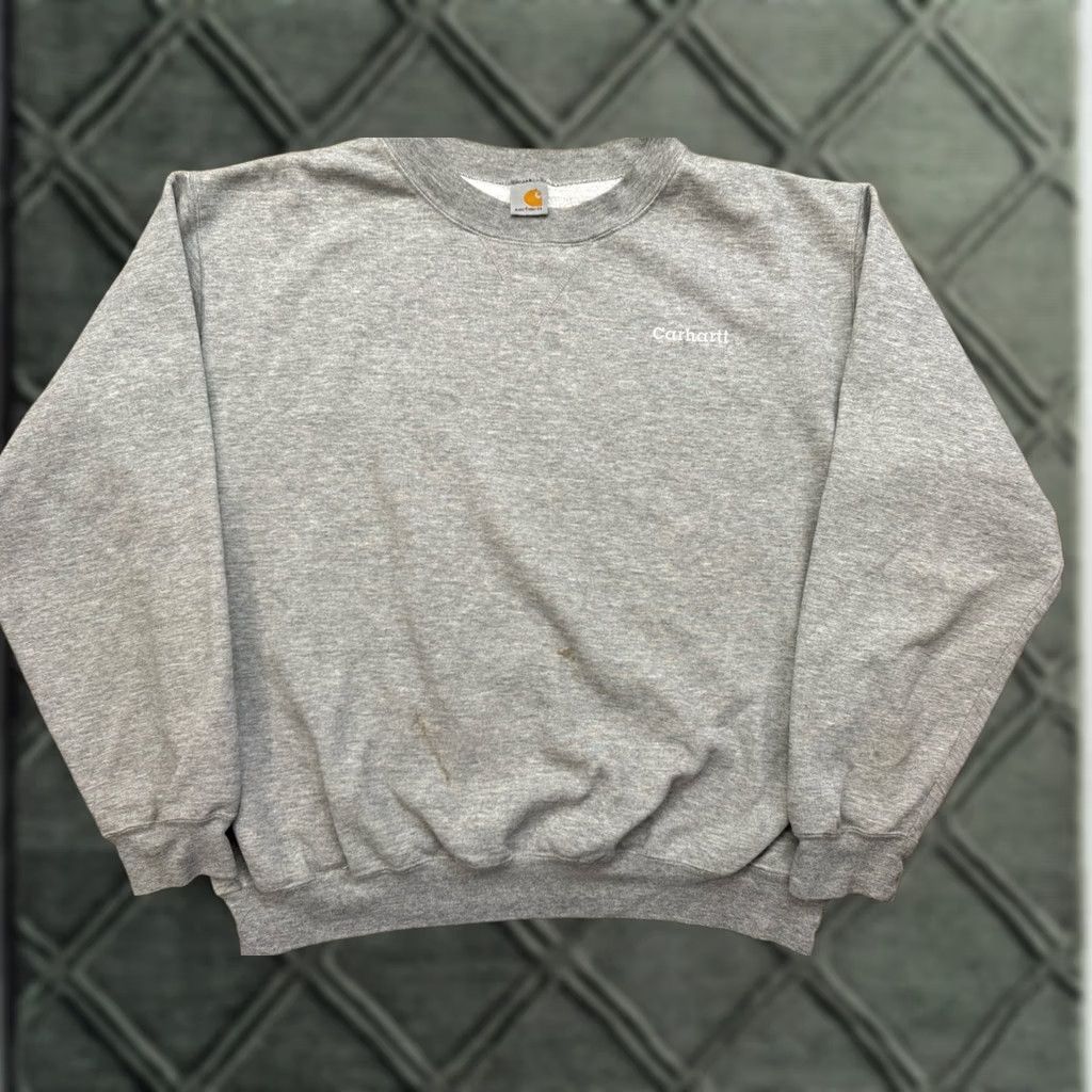 Carhartt VINTAGE Carhartt Sweatshirt Men’s M/L Gray Lightweight Spellout Crewneck GUC Y2K Outdoor USA Size US M / EU 48-50 / 2 - 1 Thumbnail