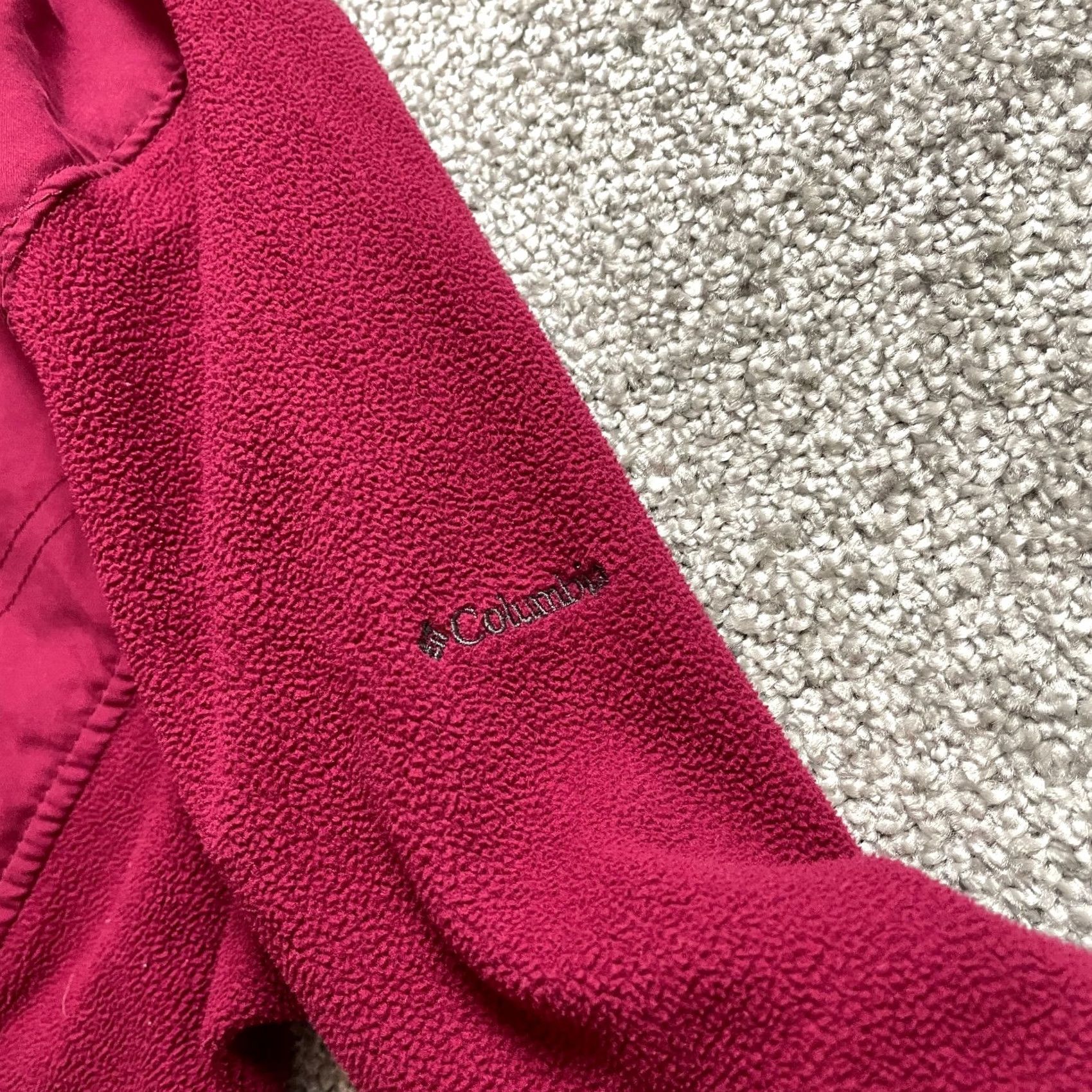 Pinko Columbia Jacket Womens Small Pink Magenta Fleece Full Zip Outdoor Casual Hiking Outdoor Shirt/Coat Size S / US 4 / IT 40 - 6 Thumbnail