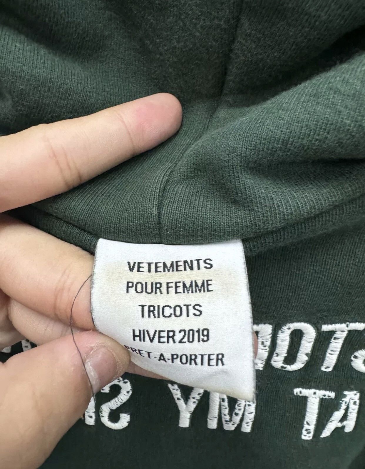 Vetements Vetements Bread Slogan Inside Hoodie2411-Nextarrow Size US S / EU 44-46 / 1 - 7 Thumbnail