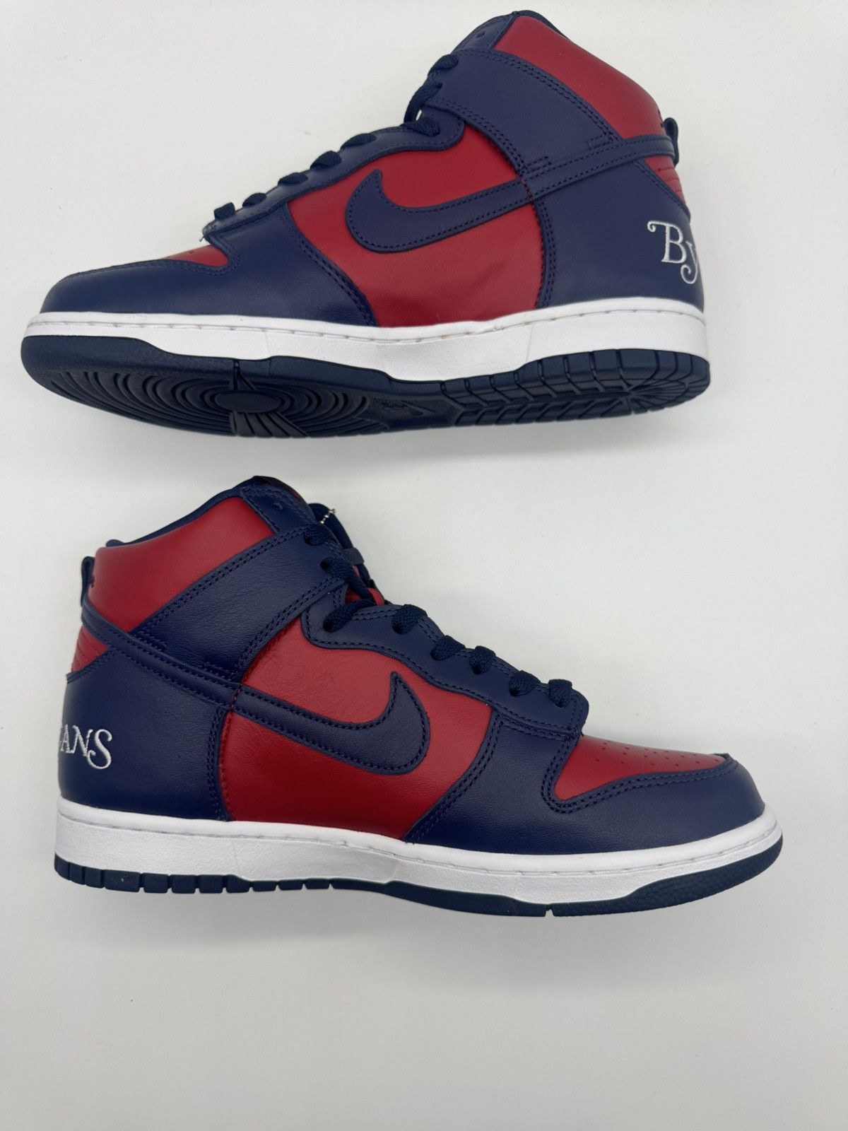 Nike × Supreme Nike Dunk SB High X Supreme ‘By Any Means’ Red Navy Size US 9 / EU 42 - 3 Thumbnail