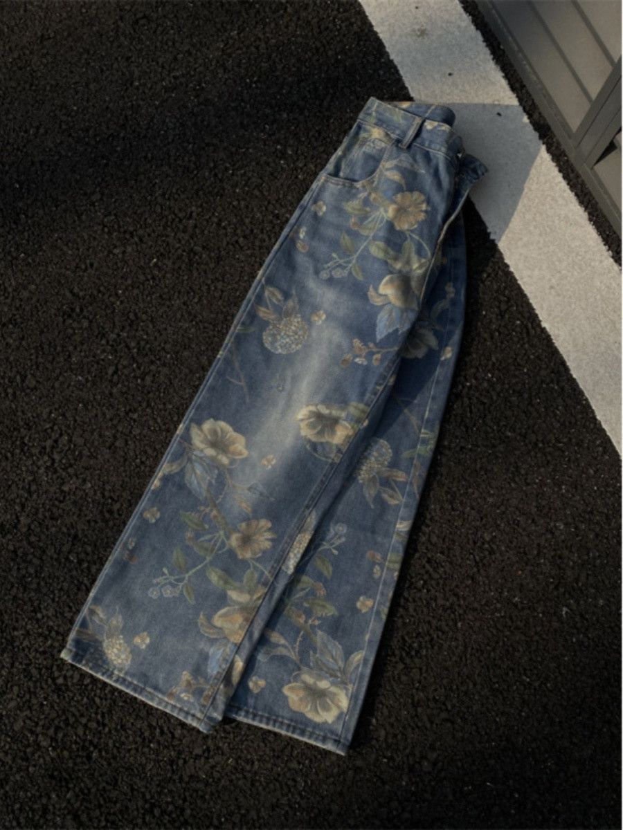 Japanese Brand × Jean Retro straight leg casual printed jeans Size US 30 / EU 46 - 4 Thumbnail