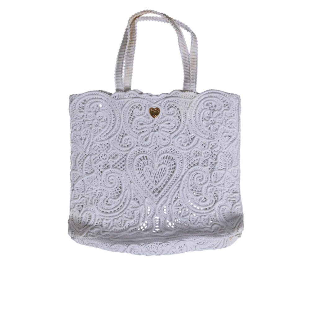 Dolce & Gabbana Dolce & Gabbana White Cordonetto Lace Beatrice Tote Shopping Size ONE SIZE - 1 Thumbnail