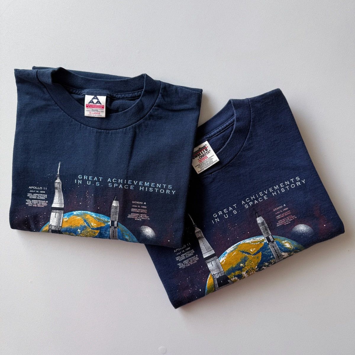 Vintage 1998 Vintage NASA US Space History Tee Size US XL / EU 56 / 4 - 8 Thumbnail