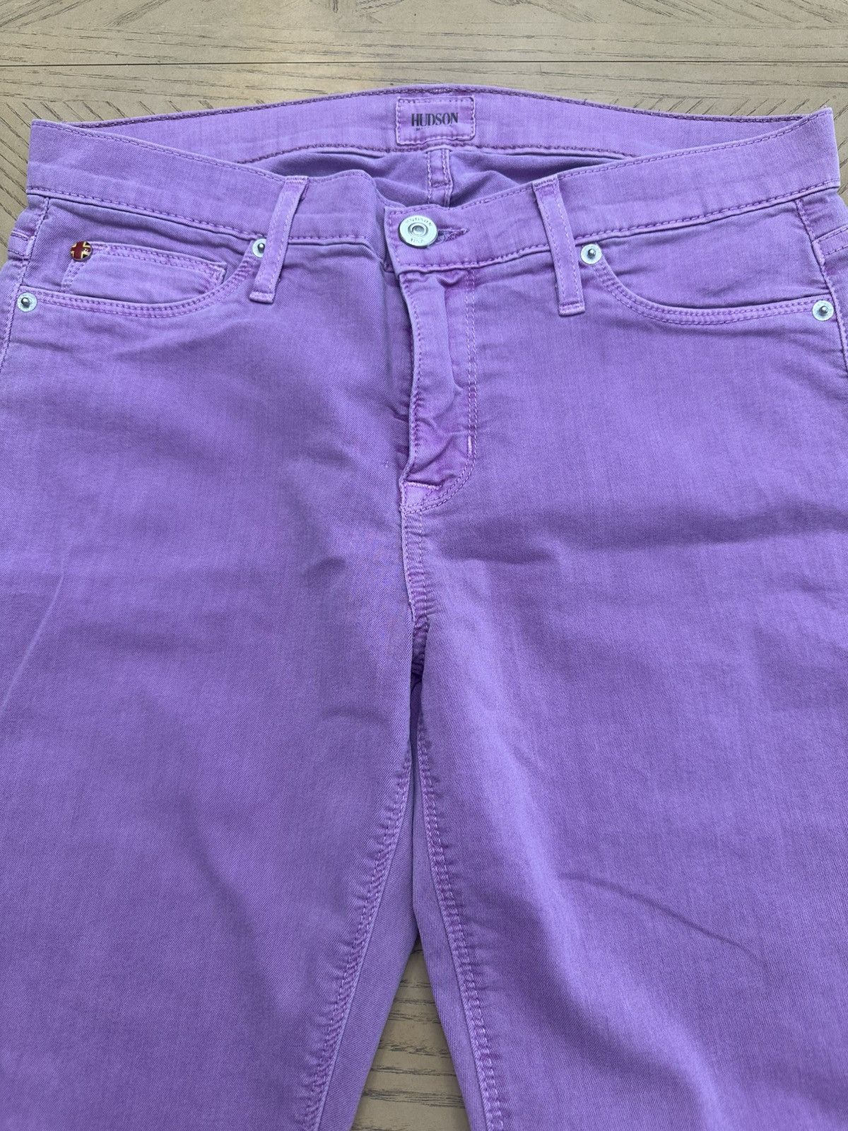 Hudson Hudson woman’s jeans purple cotton skinny Size 29" - 3 Thumbnail