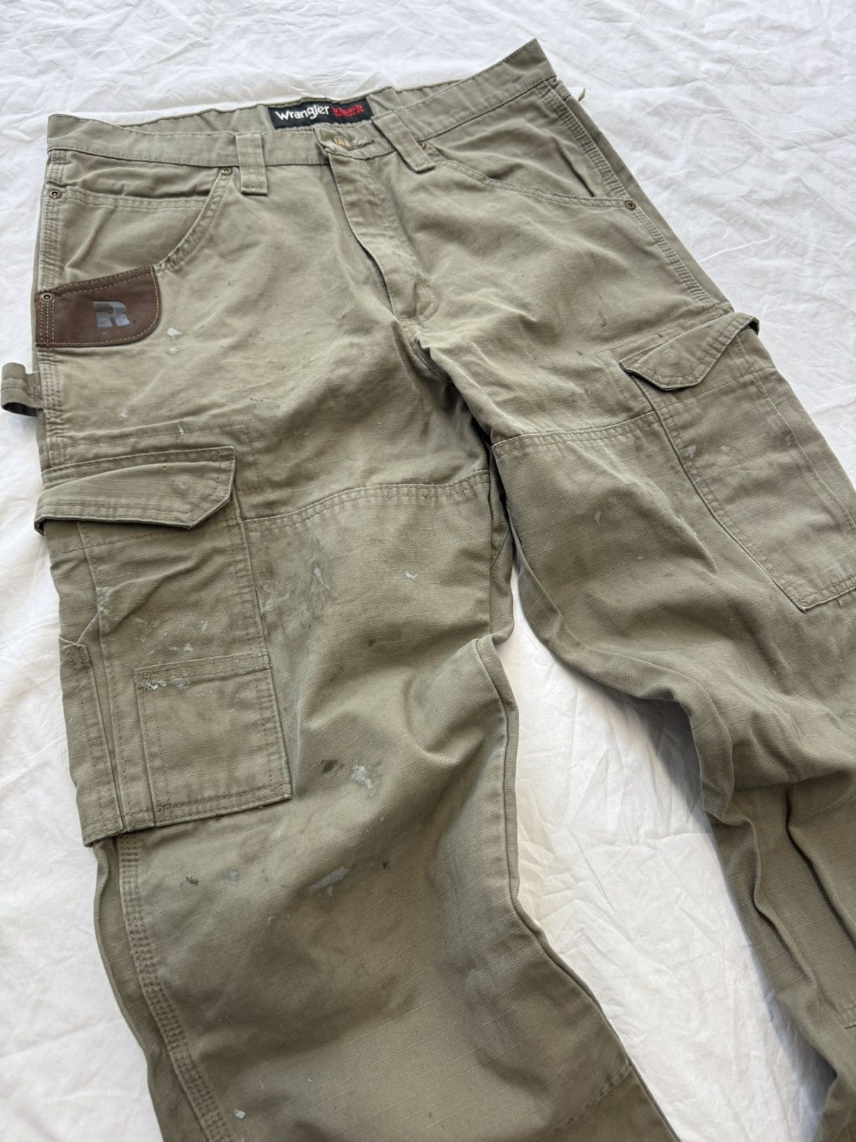 Wrangler Vintage Sage Green Carhartt Style Wrangler Riggs Work Pants Size US 32 / EU 48 - 2 Thumbnail