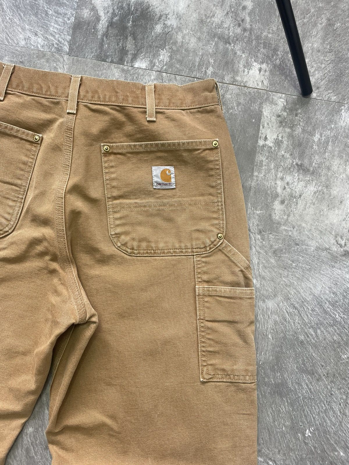 Carhartt Vintage Carhartt Double Knee Faded Tan Dirty Carpenter Pants Size US 34 / EU 50 - 2 Thumbnail