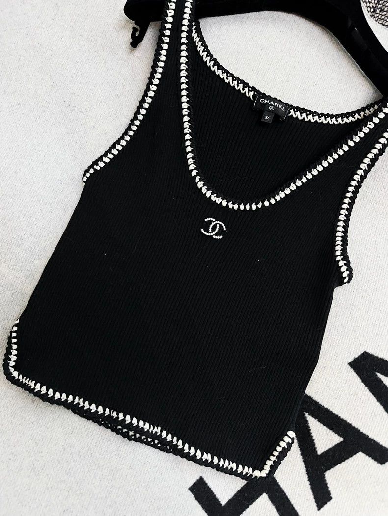Chanel Chanel 22C early spring show black and white rolled-edged Size XS / US 0-2 / IT 36-38 - 3 Thumbnail