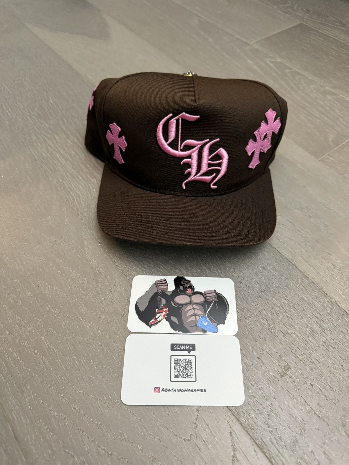 Chrome Hearts Chrome Hearts Cross Patch Hat Brown Pink Size ONE SIZE - 2 Thumbnail