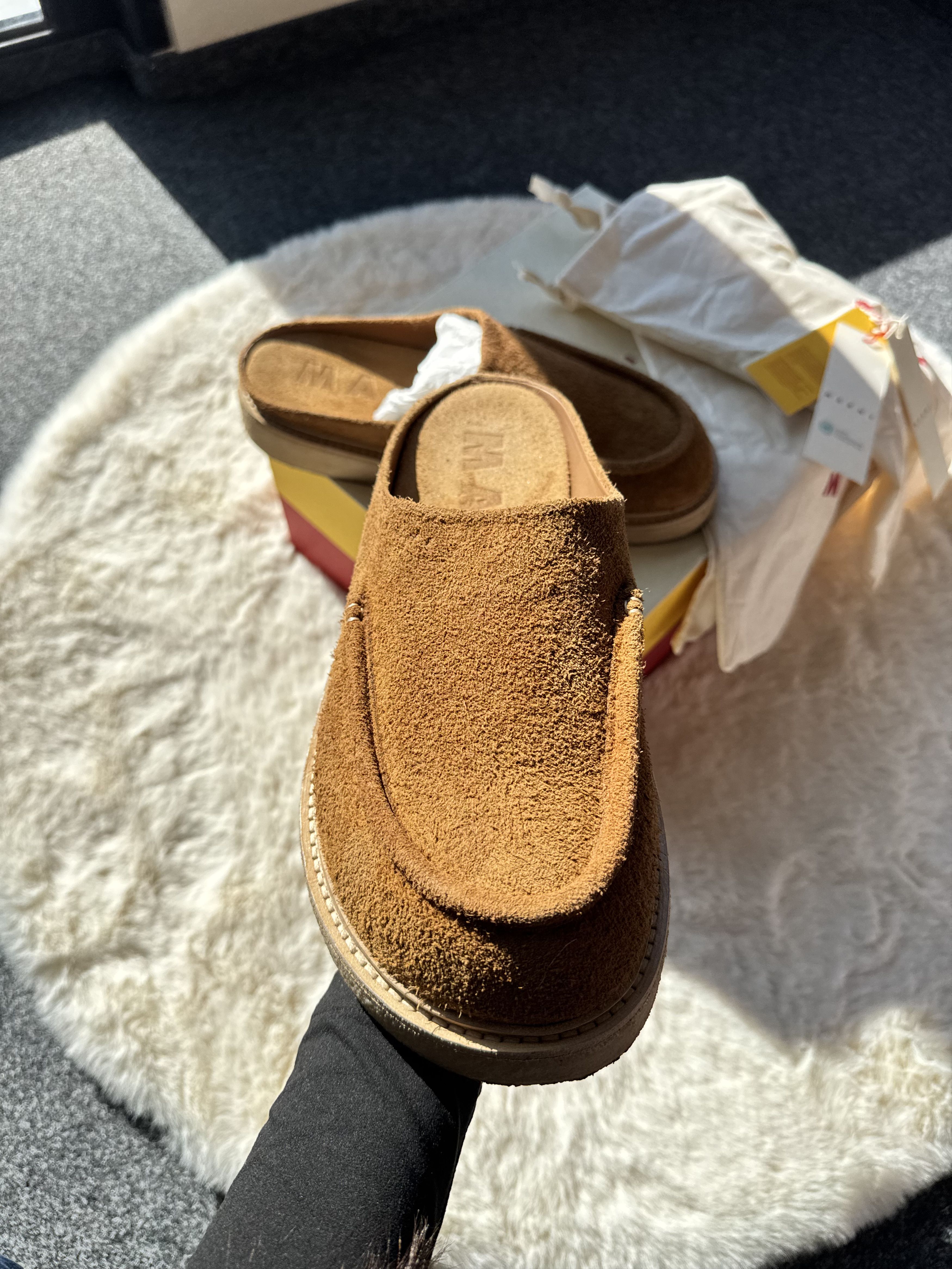Marni Marni suede slip-on flip-flops 44 camel Size US 11 / EU 44 - 5 Thumbnail