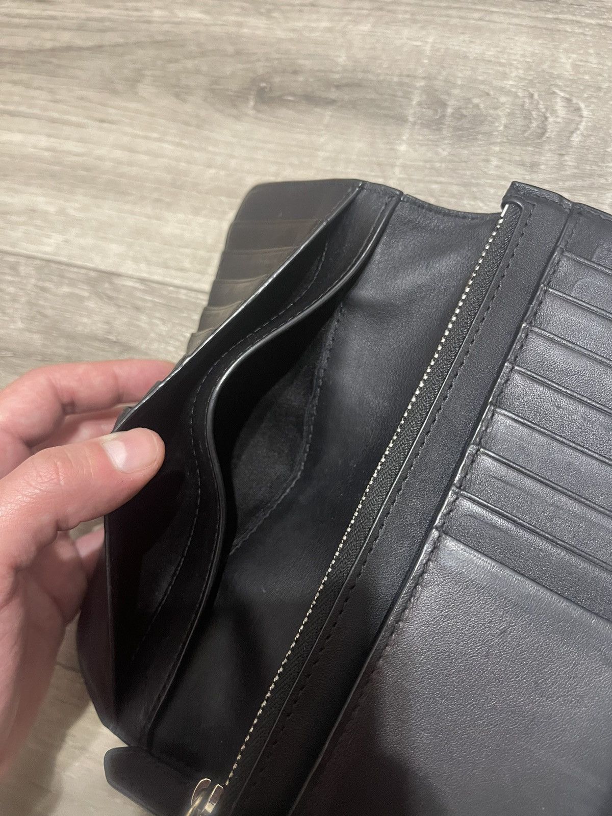 Burberry BURBERRY BIFOLD LEATHER BLACK-GRAY LARGE WALLET FULL SET Size ONE SIZE - 7 Thumbnail
