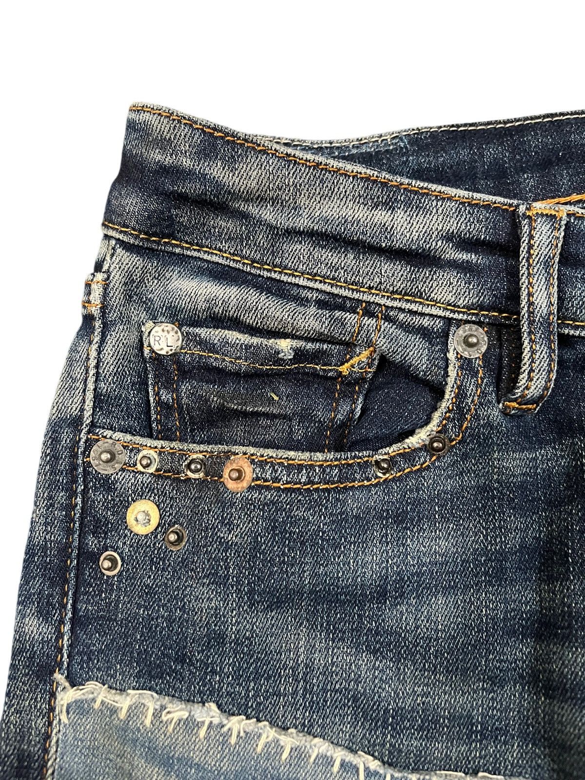 Denim & Supply Ralph Lauren × Ralph Lauren Vintage Denim Supply Ralph Lauren Indigo Patchwork Denim Size US 26 / EU 42 - 5 Thumbnail