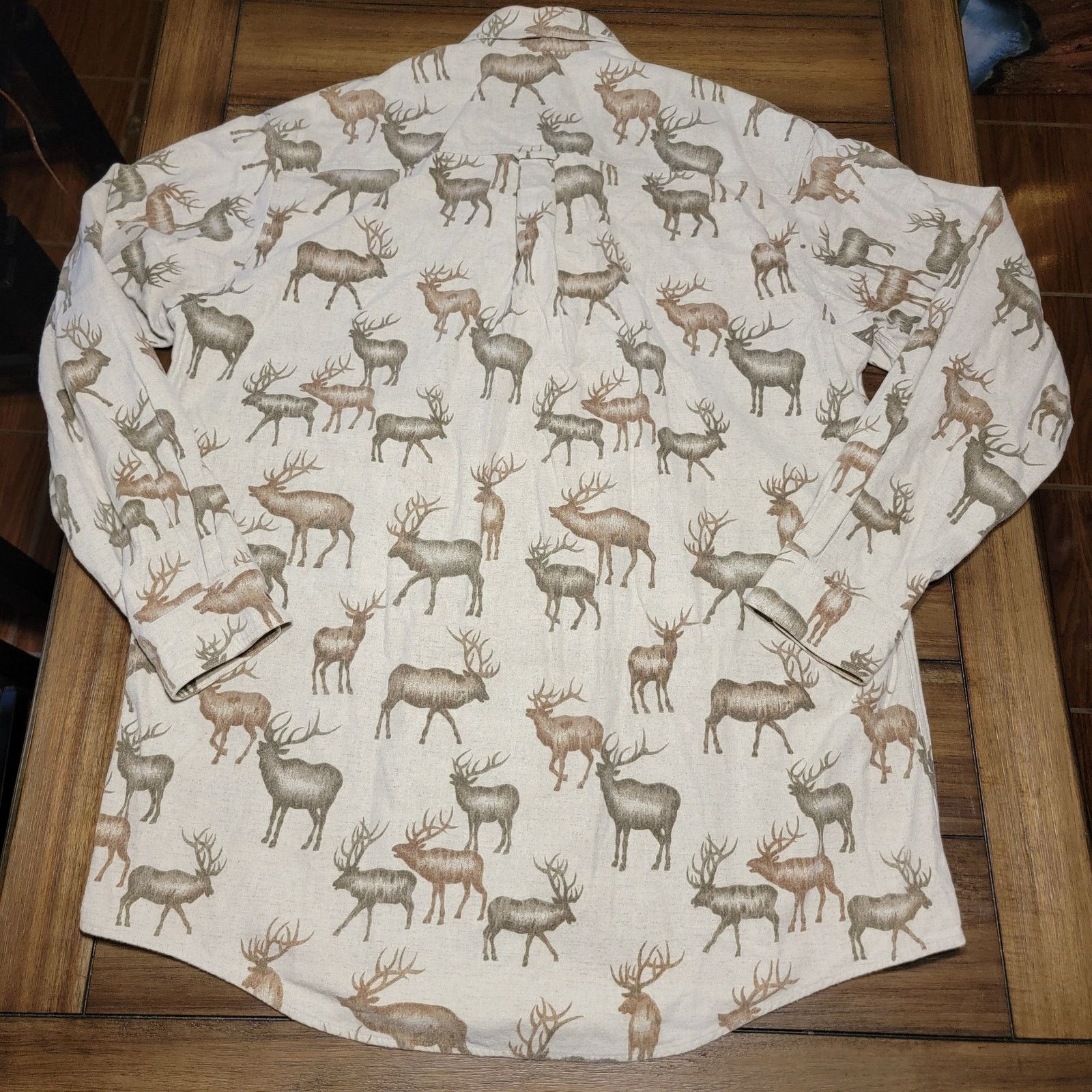 Woolrich Woolen Mills John Rich Bros. Woolrich LS Flannel Moose Print - 2XL Tall Size US XXL / EU 58 / 5 - 3 Thumbnail