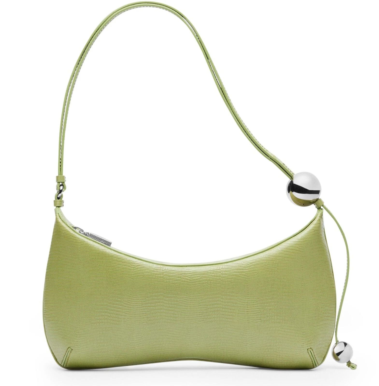 Jacquemus JACQUEMUS Large Bisou Perle Green Embossed Shoulder Bag Size ONE SIZE - 3 Thumbnail