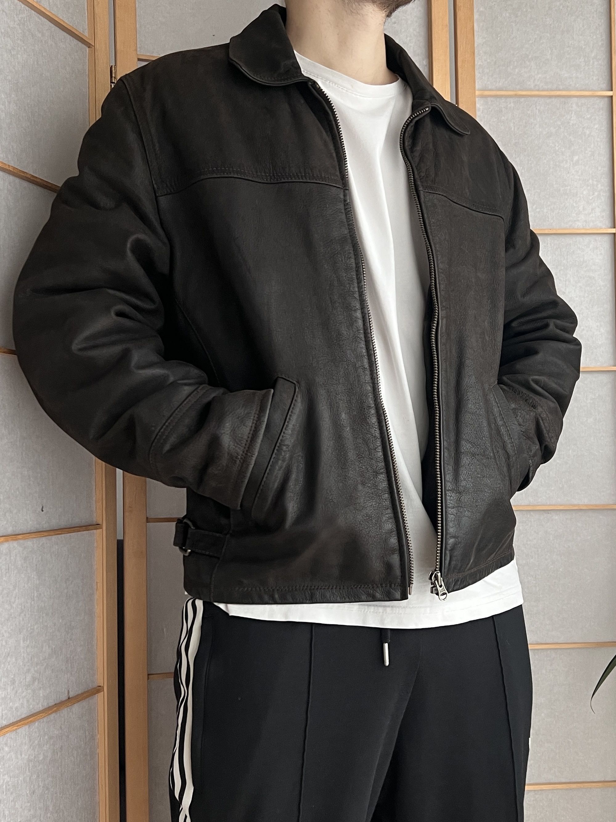 Hysteric Glamour Heavyweight vintage 90s boxy cropped bomber leather jacket L Size US L / EU 52-54 / 3 - 4 Thumbnail