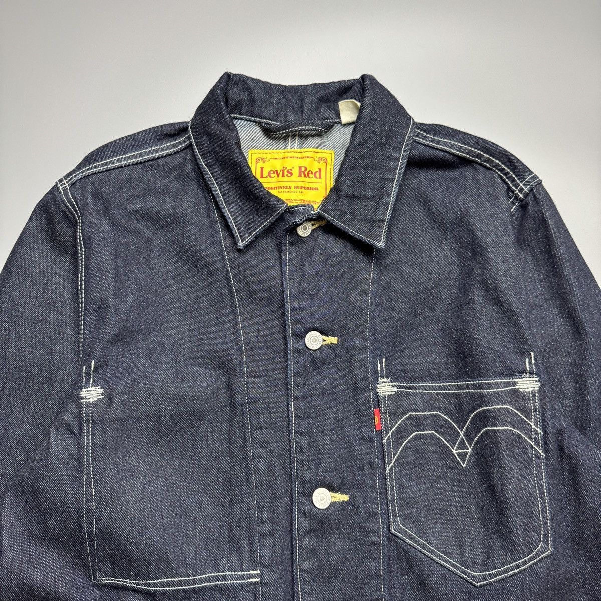 Levi's Levis Red - Engineered Indigo Raw Denim Coveralls Jacket Size US S / EU 44-46 / 1 - 7 Thumbnail