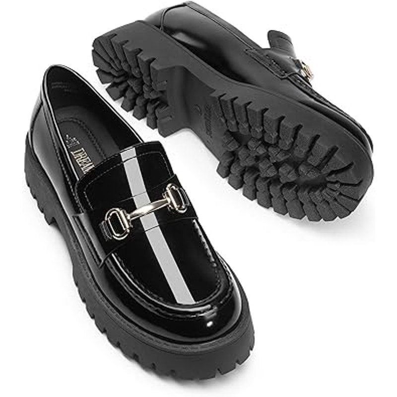 Other New Dream Pairs Women's 7.5 Black Faux Leather Loafers Size US 7.5 / IT 37.5 - 6 Thumbnail