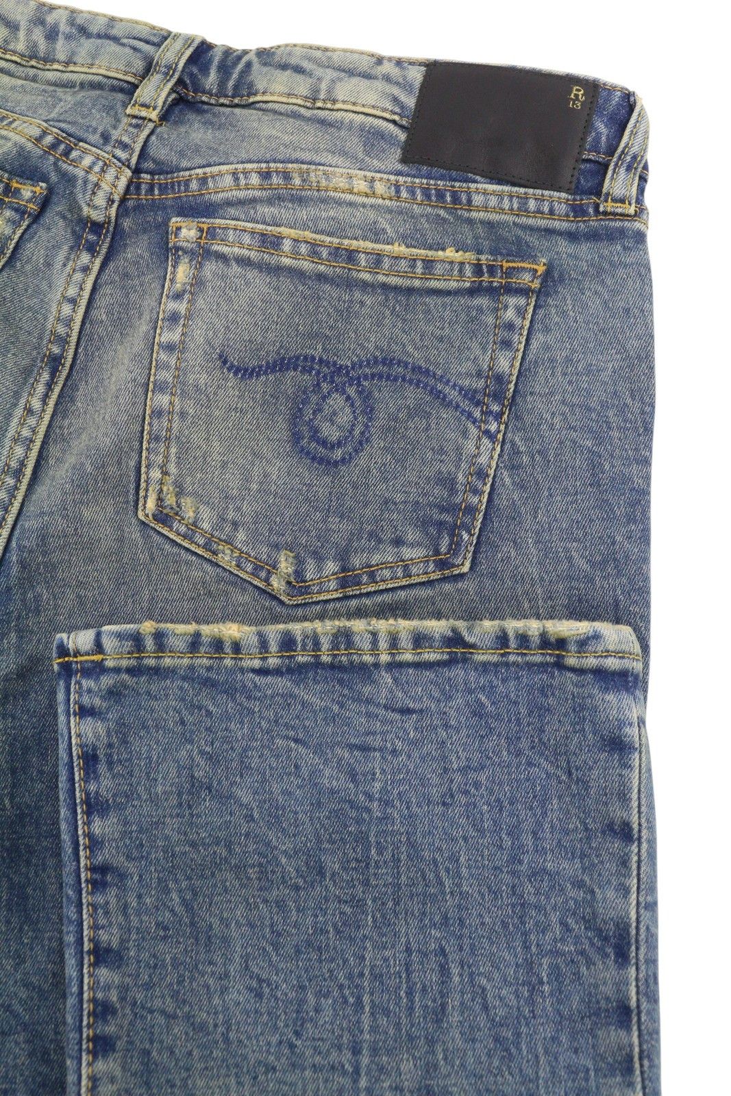R13 KICK FIT 30 Kelly Faded Blue RRP699 87179 Size 30" / US 8 / IT 44 - 6 Thumbnail