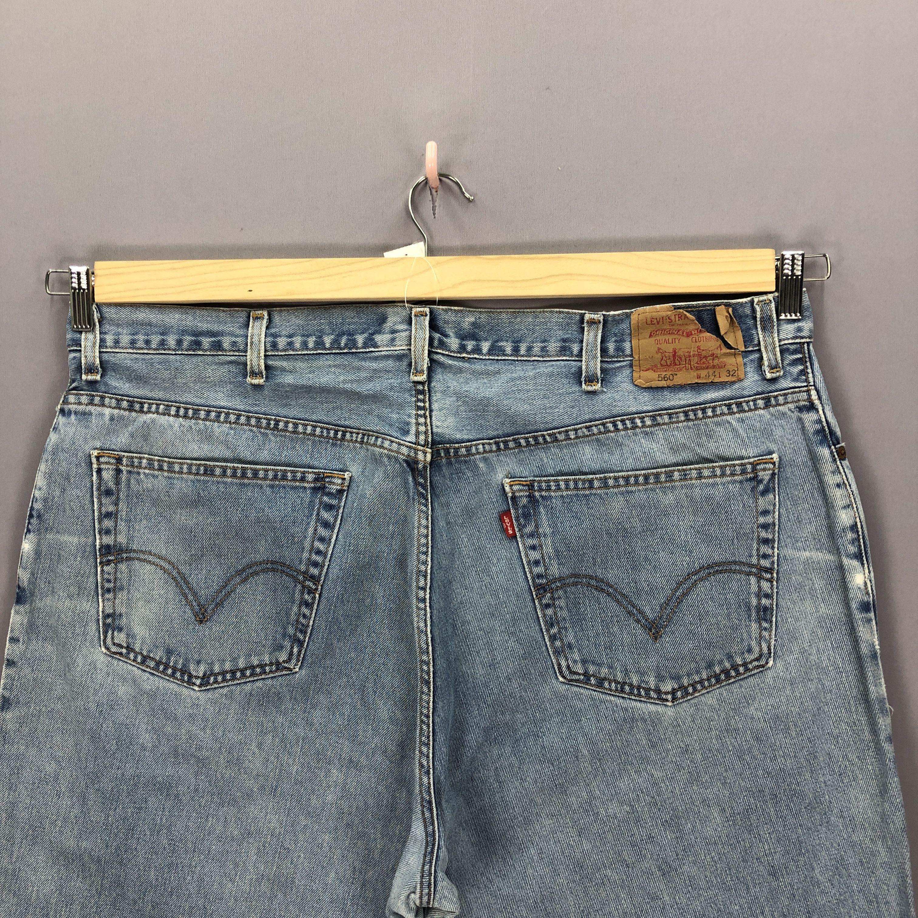 Levi's × Vintage Vintage Levis 560 Baggy Faded Jeans Levi's Light Wash Denim Size US 42 / EU 58 - 8 Thumbnail