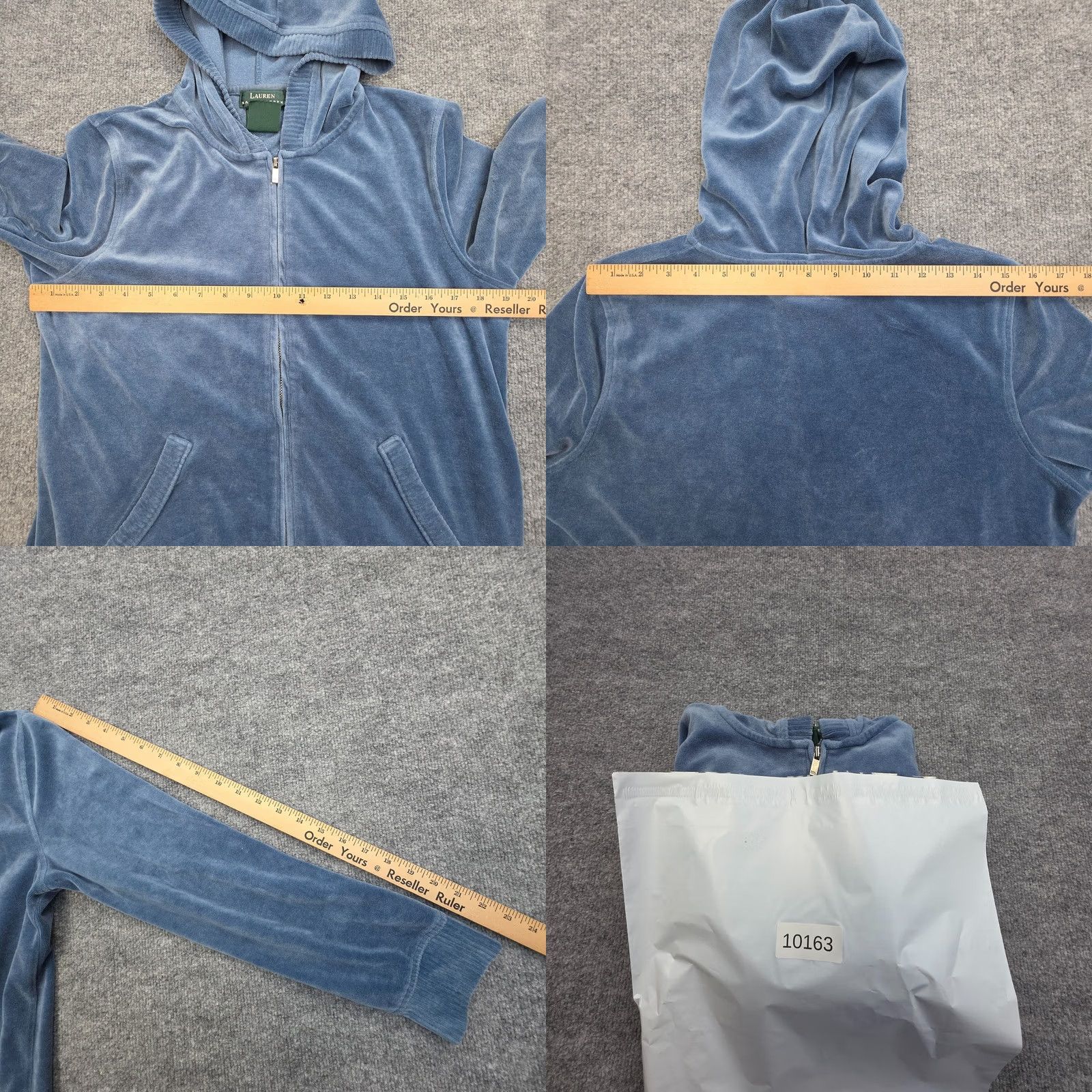 Ralph Lauren Ralph Lauren Active Blue Velour Track Hooded Zip-Up Jacket Women M Size M / US 6-8 / IT 42-44 - 8 Thumbnail