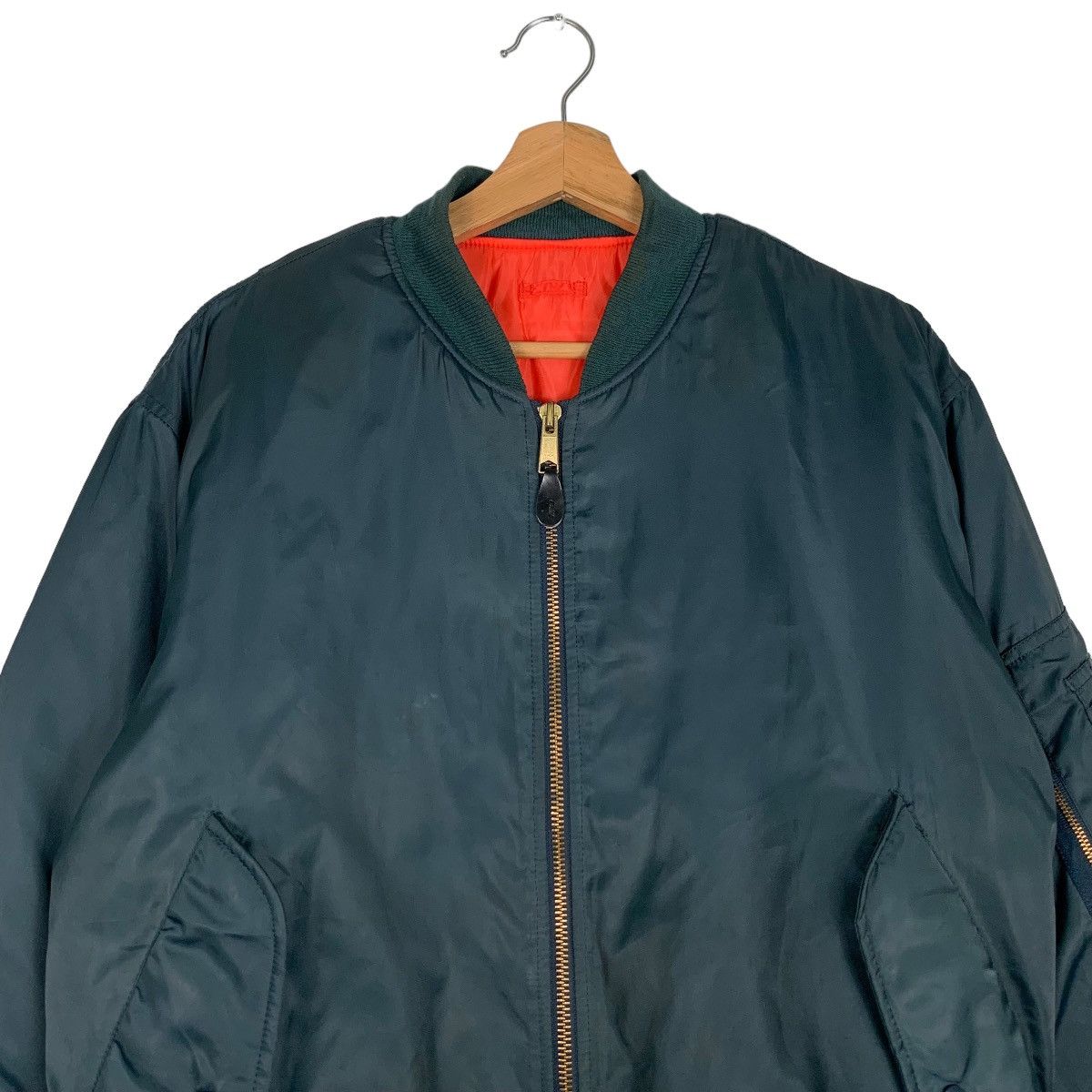 Vintage MACHOPE Air Force MA-1 Bomber Flight Jacket #0863-C39 Size US L / EU 52-54 / 3 - 2 Thumbnail
