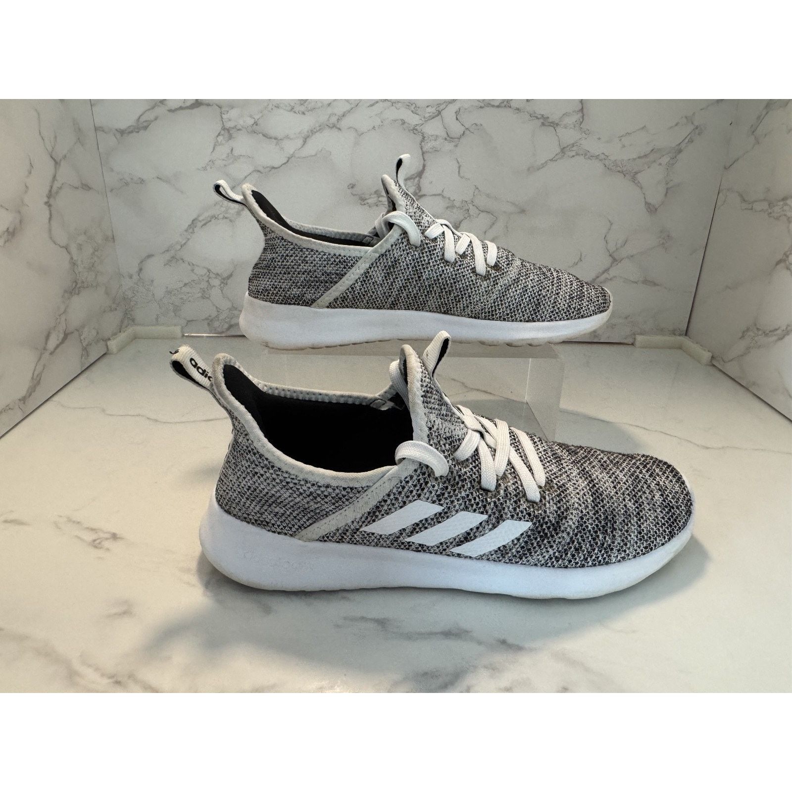 Adidas Adidas Cloudfoam Pure Comfort Running Shoe White & Black Size US 6 / IT 36 - 1 Thumbnail