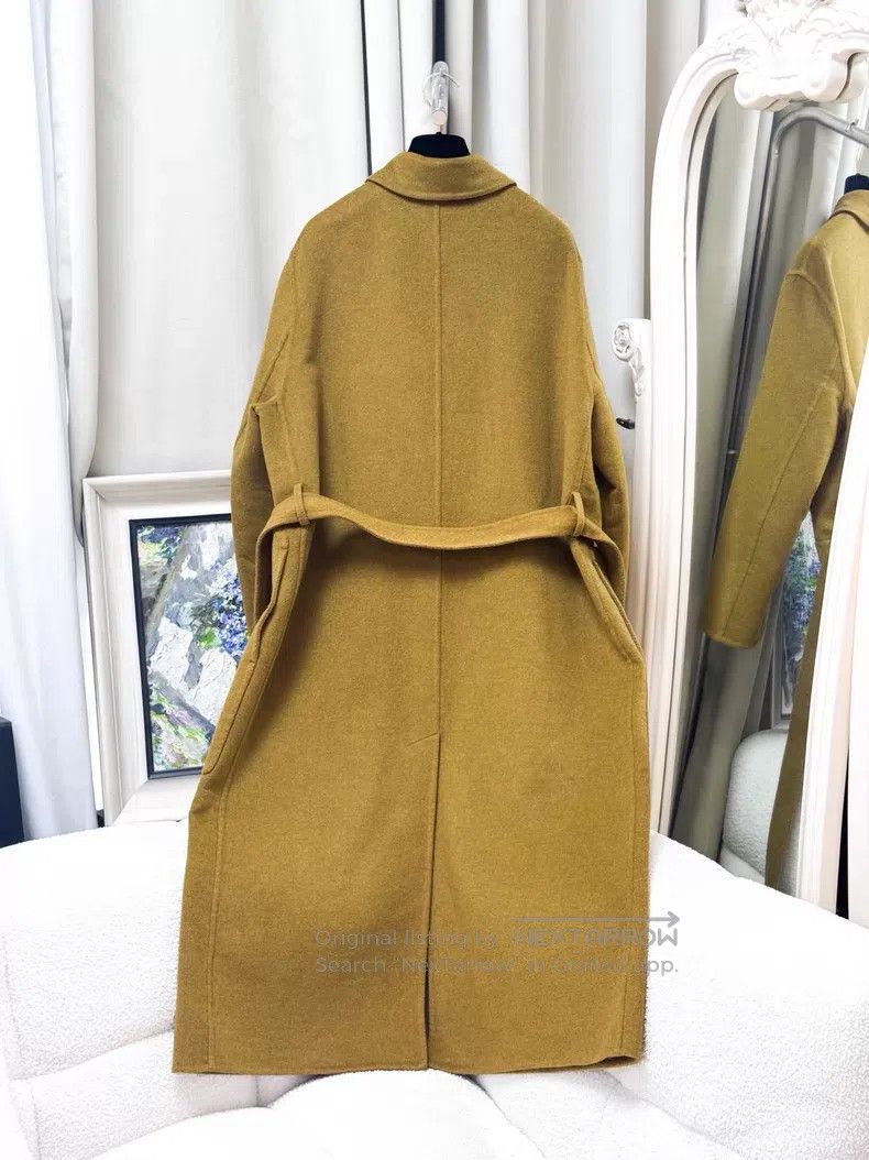 Hermes Hermes Maple Green Collar Long Cashmere Coat with Belt Size XXS / US 00 / IT 34 - 2 Thumbnail