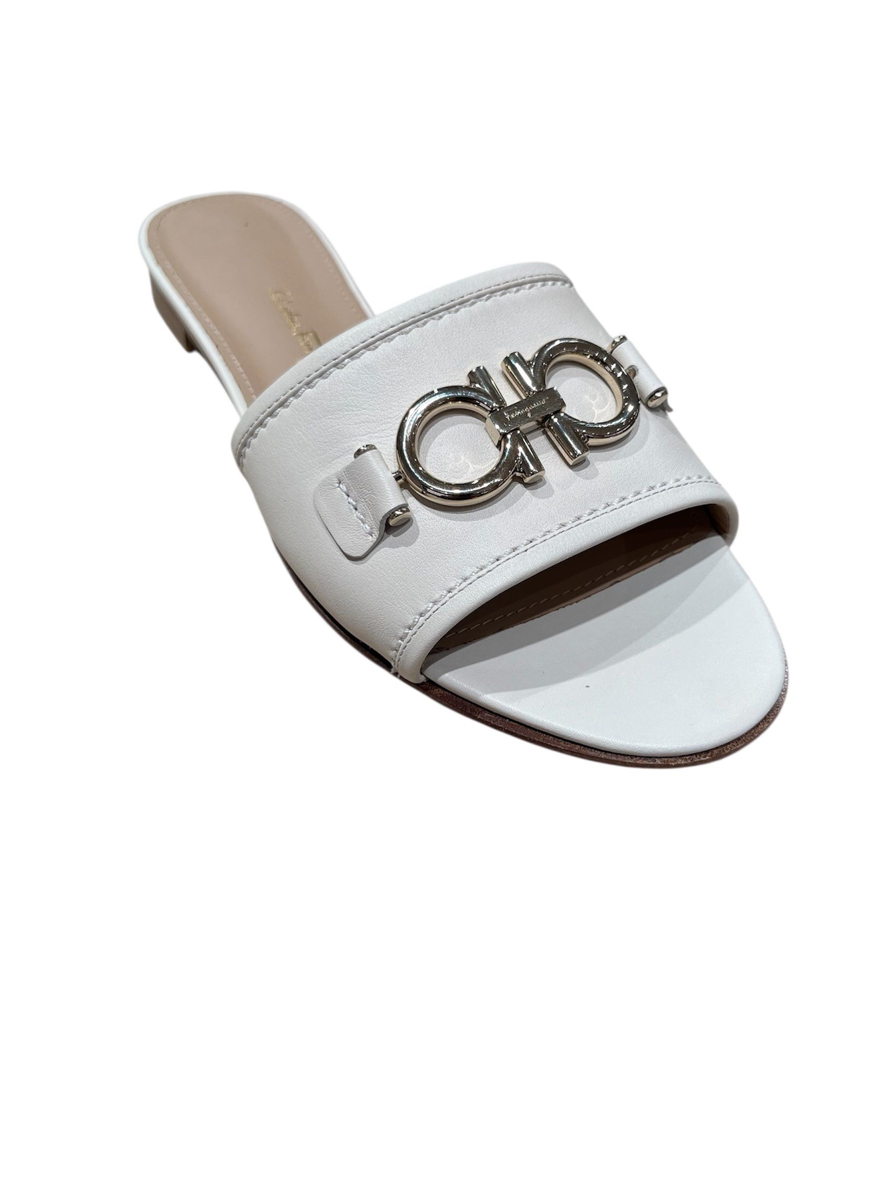Ferragamo Logo Rhodes Slide Sandals SIZE 6.5