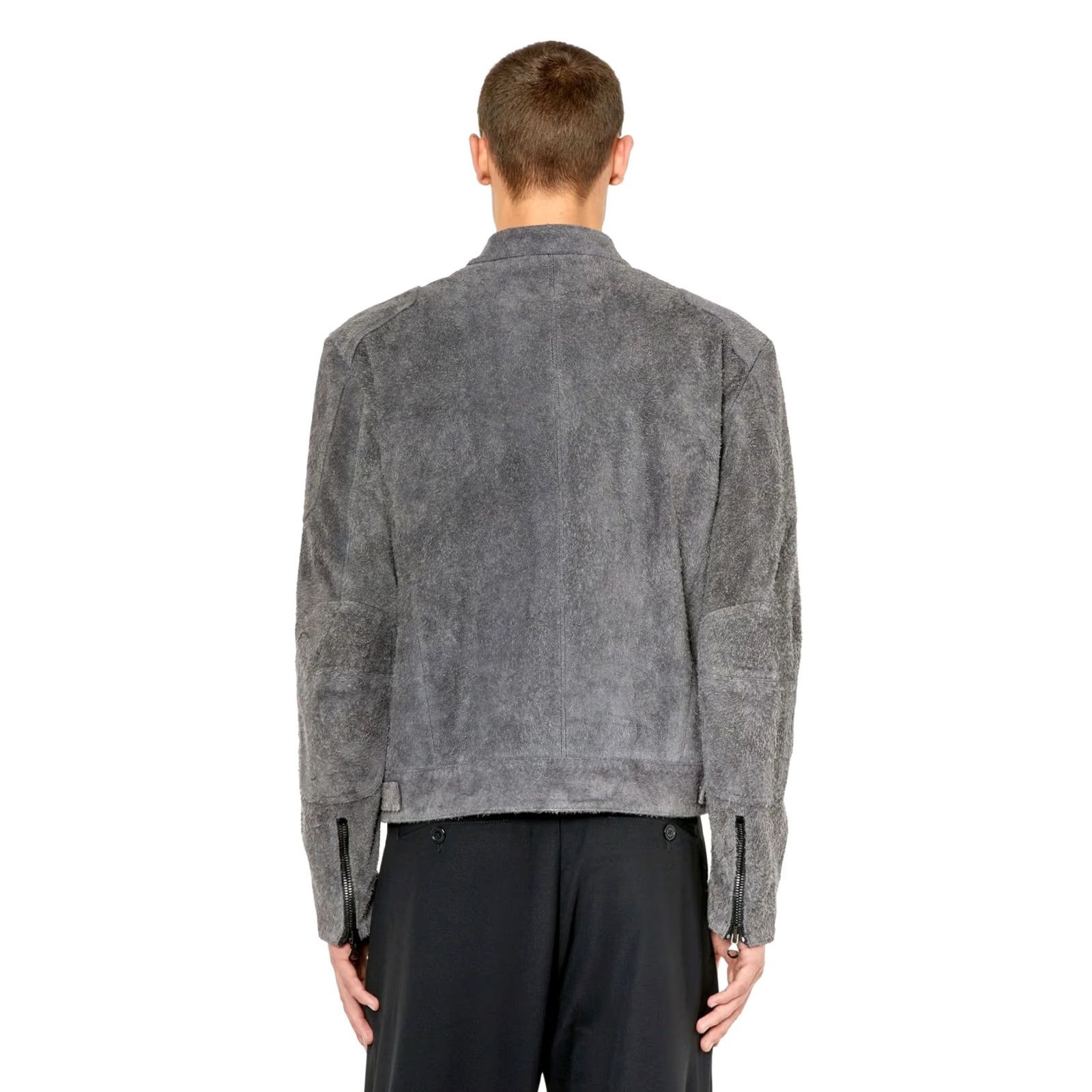 Diesel Diesel Suede Bike Jacket Cowhide Leather Made in Italy Size 50 Gray Men's Jacket, Biker Style, 50 (M/L) - NEW Size US M / EU 48-50 / 2 - 6 Thumbnail