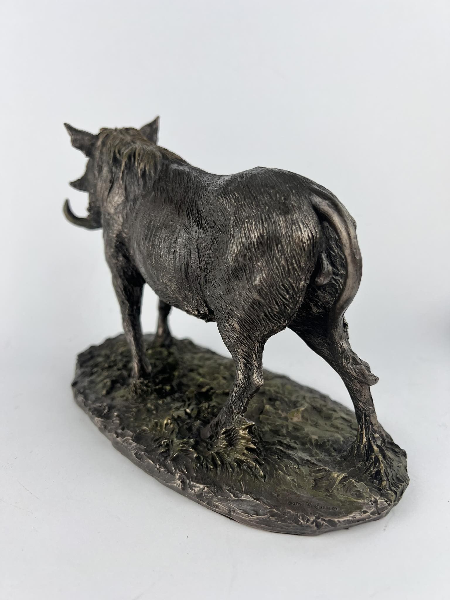 Vintage Wild Boar Statue Figure Polystone Bronze Made in Italy 20 cm Size ONE SIZE - 3 Thumbnail