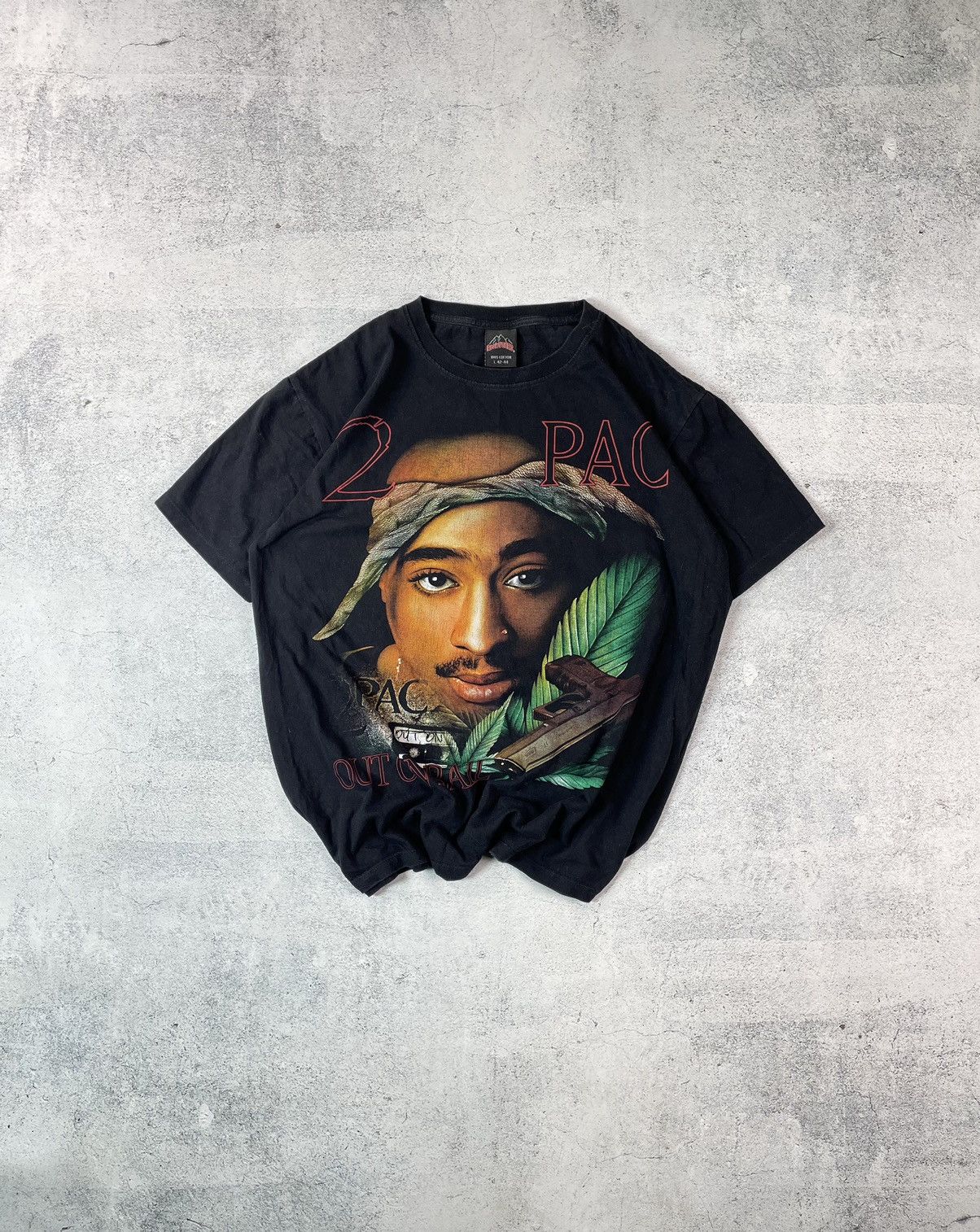 Band Tees × Vintage Vintage 90s Two Sided 2PAC Tupac Shakur Out on Bali Rap Tee Size US L / EU 52-54 / 3 - 2 Thumbnail