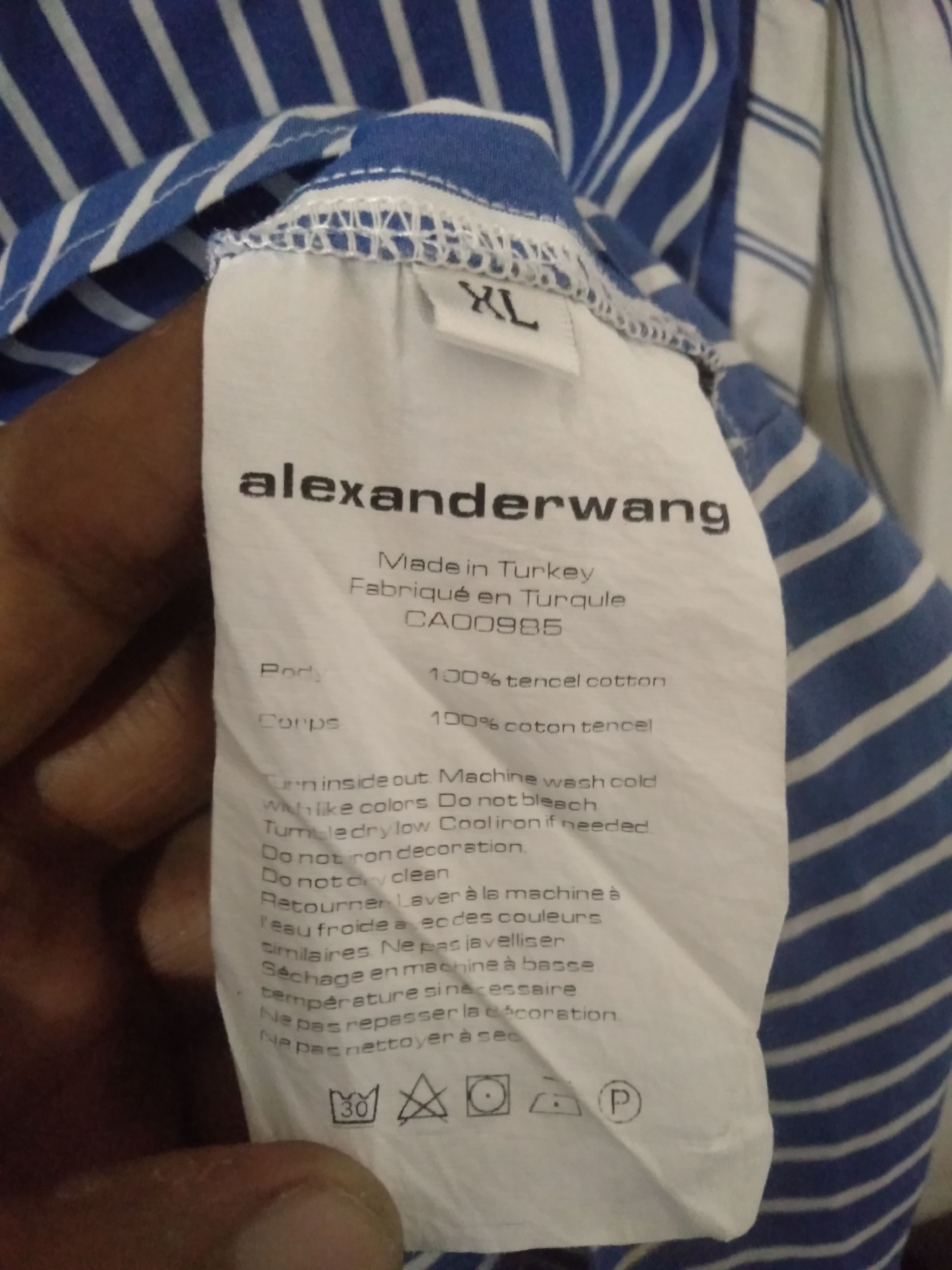 Alexander Wang Alexander Wang Stripeed Shirt Size US L / EU 52-54 / 3 - 5 Thumbnail