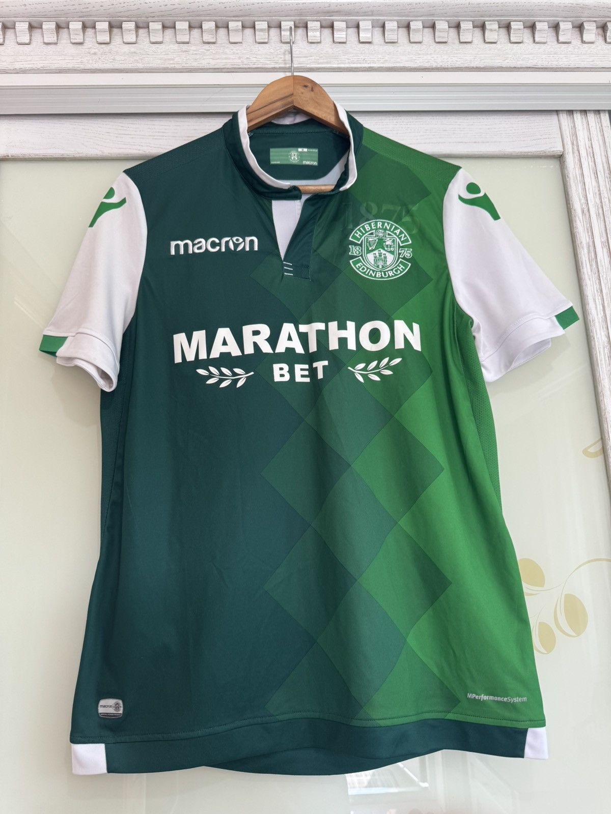 Macron Hibernian Edinburgh 2018-2019 Home Soccer Jersey Kit Shirt Size US M / EU 48-50 / 2 - 5 Thumbnail