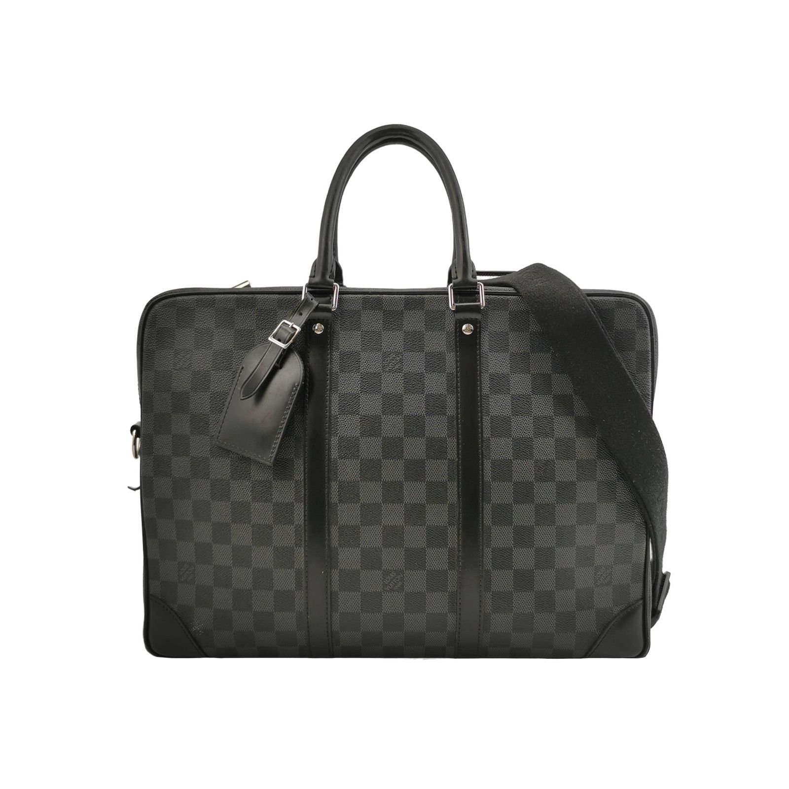 Louis Vuitton Louis Vuitton Damier Leather Briefcase Crossbody Size ONE SIZE - 1 Thumbnail