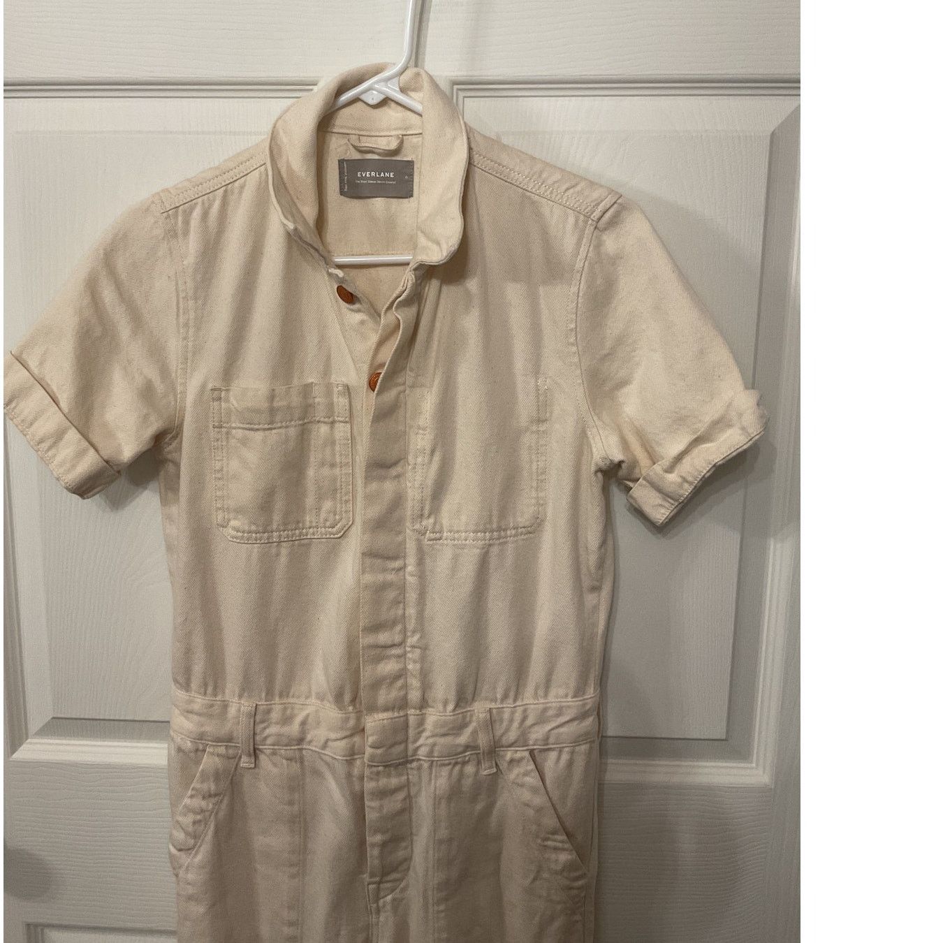 Everlane Everlane 100% Organic Cotton Denim Coverall in Bone,sz 0 Size 25" / US 0 / IT 36 - 6 Thumbnail