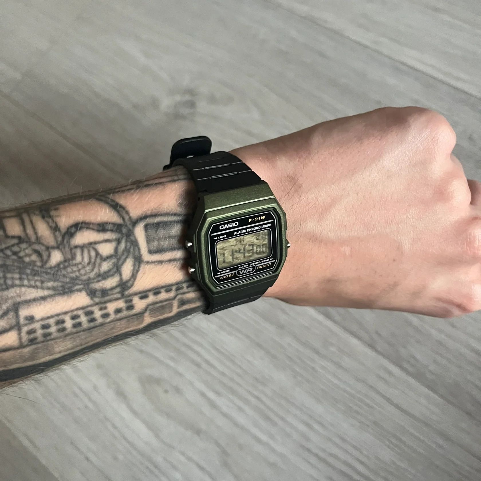Casio Casio F-91W “Forest Camo” Military Green Digital Watch Size ONE SIZE - 3 Thumbnail