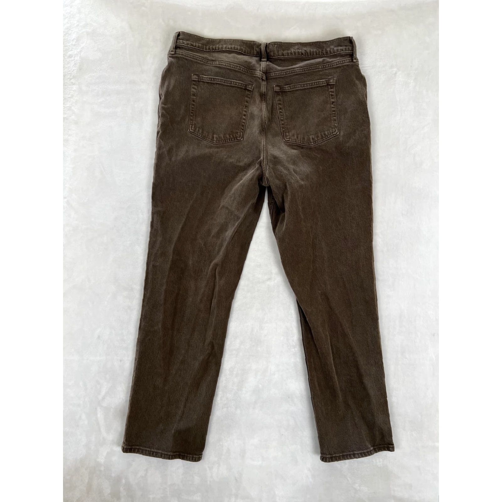 Abercrombie & Fitch Abercrombie & Fitch 90s Straight Jeans Womens 20 Regular Brown High Rise Denim Size 42" / US 20 - 5 Thumbnail