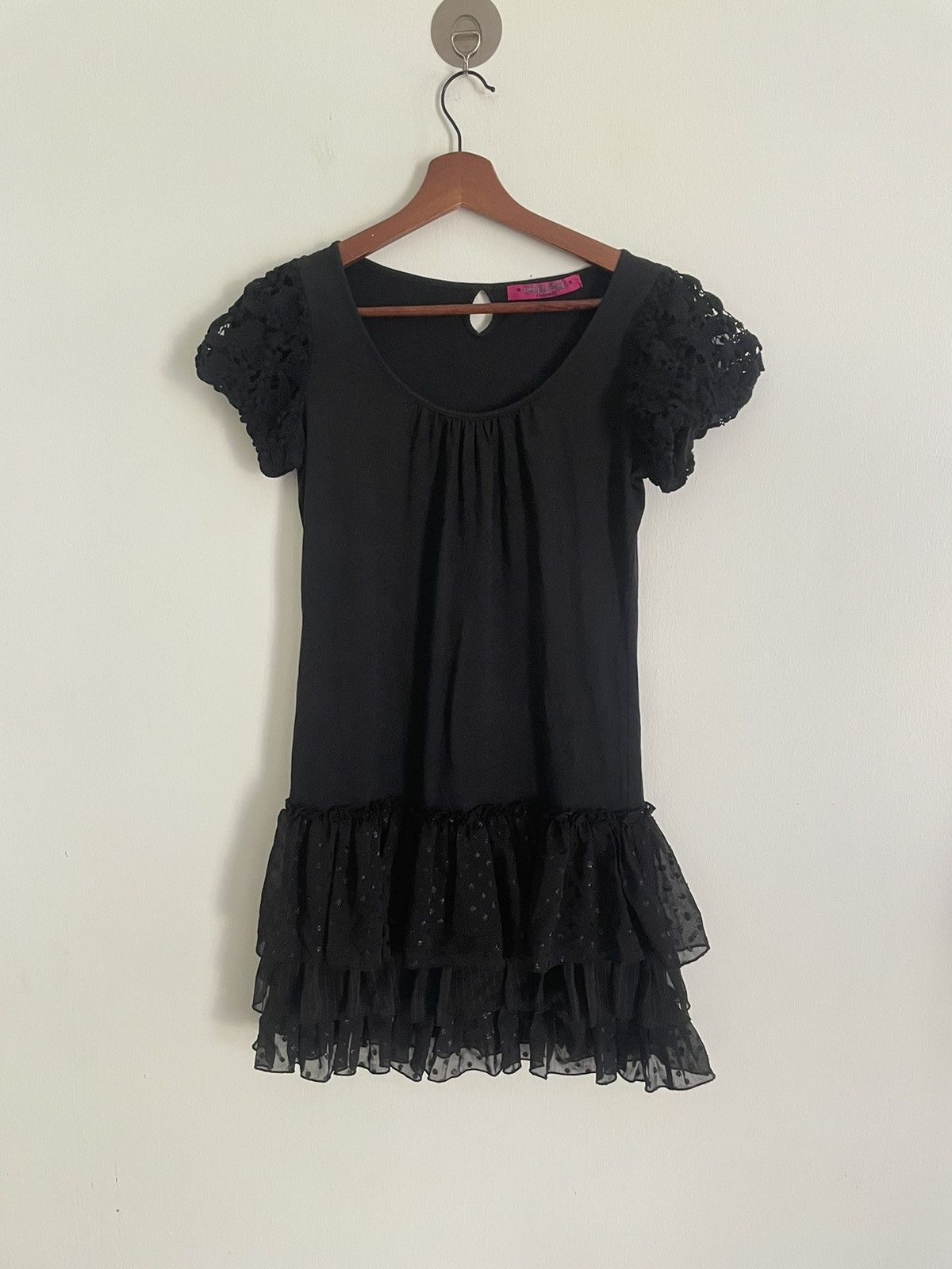 anna sui black lace dress White's Semi-Dress Black Chromexcel – Clutch Cafe main image 0