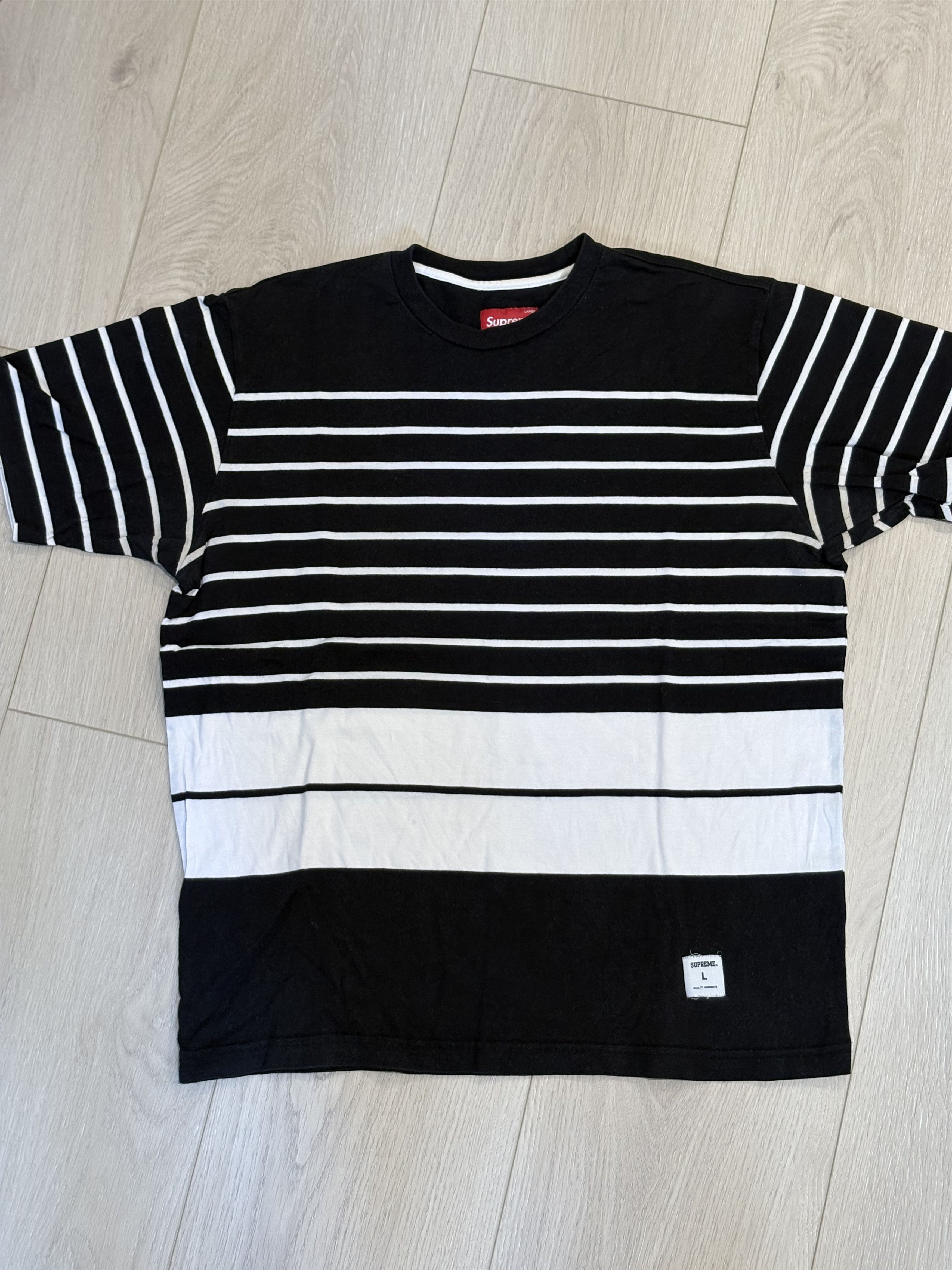 Supreme Team Striped Crew Tee SS 2008 Size US L / EU 52-54 / 3 - 1 Thumbnail
