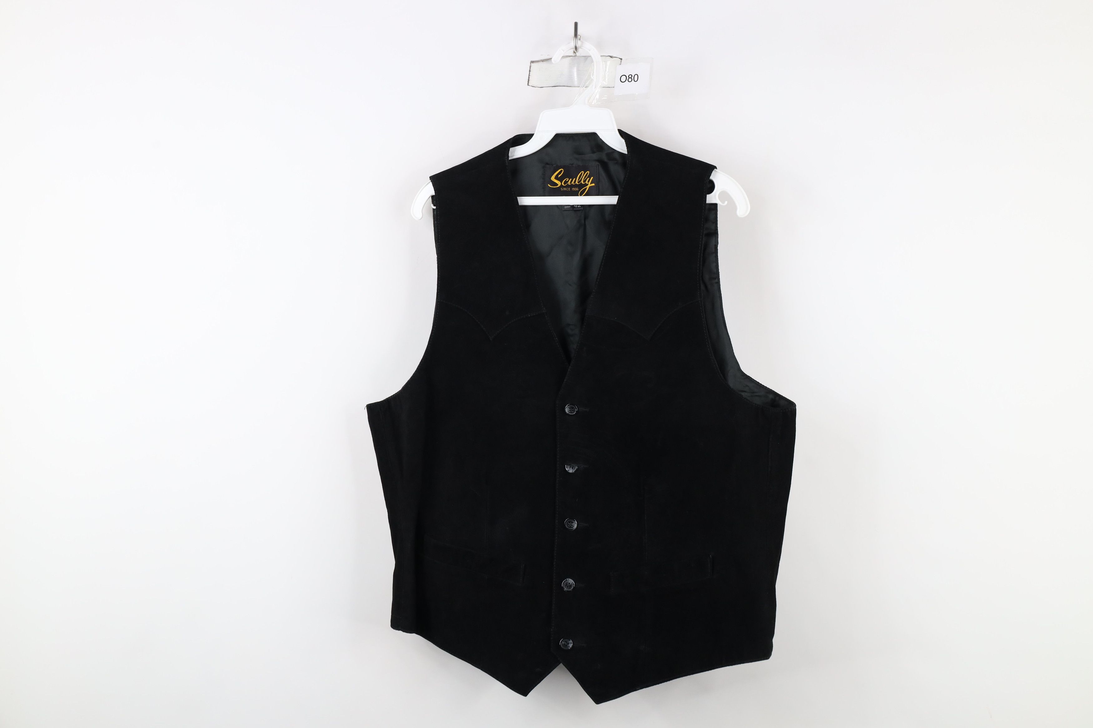 Vintage Vintage 90s Scully Suede Leather Western Vest Jacket Black Size US L / EU 52-54 / 3 - 1 Thumbnail
