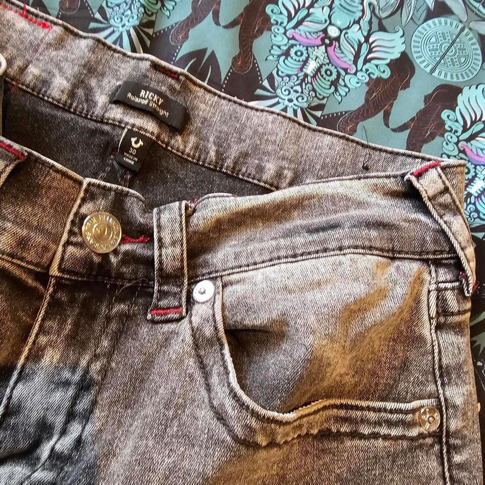 True Religion True Religion Men's Faded Black Jeans Size US 30 / EU 46 - 5 Thumbnail